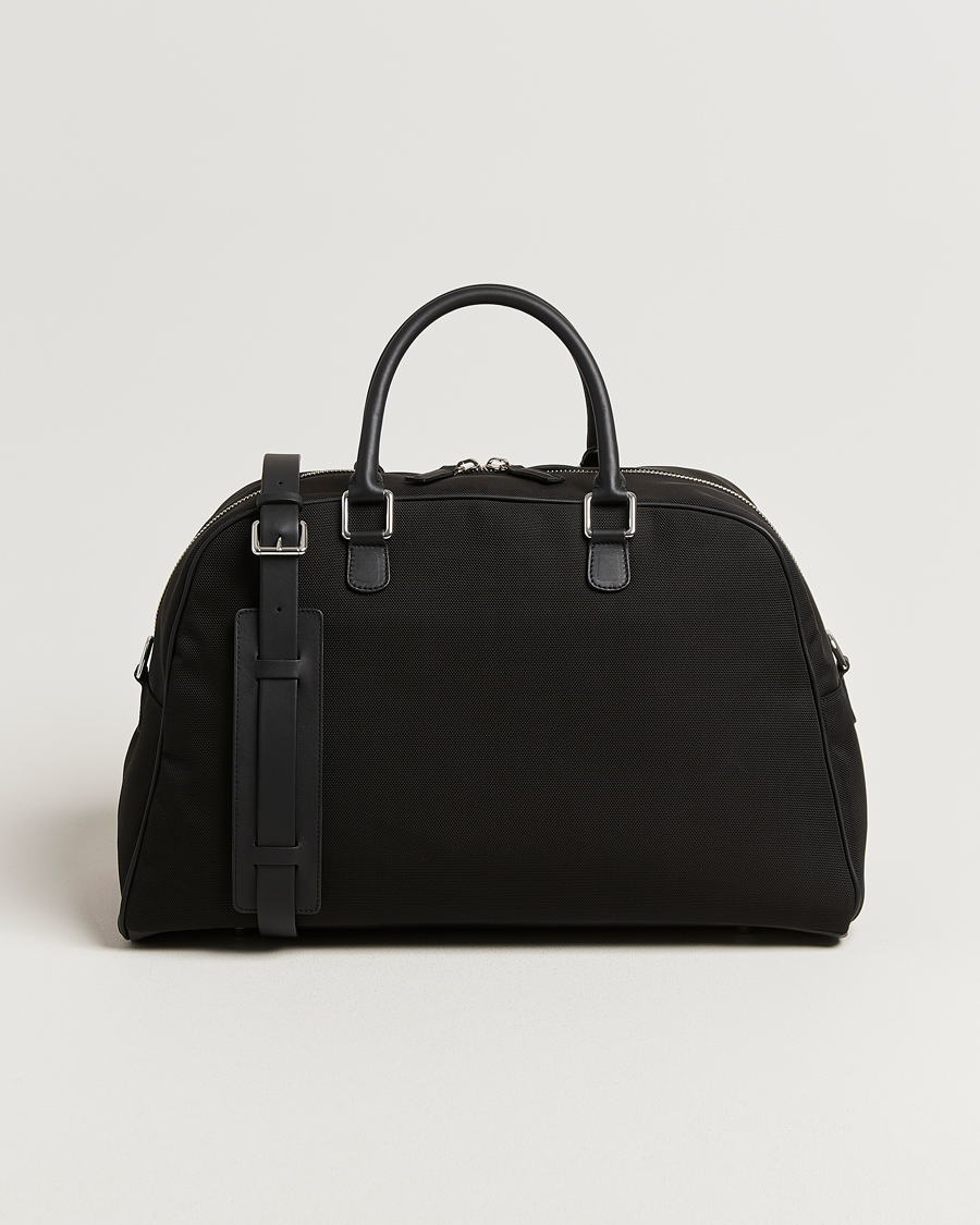 Heren | Tassen | Anderson's | Balistic Nylon/Leather Weekendbag Black