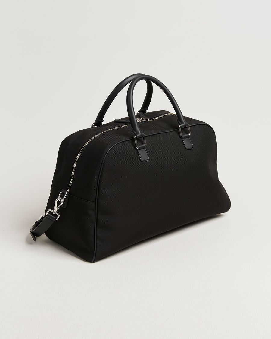 Heren | Tassen | Anderson's | Balistic Nylon/Leather Weekendbag Black