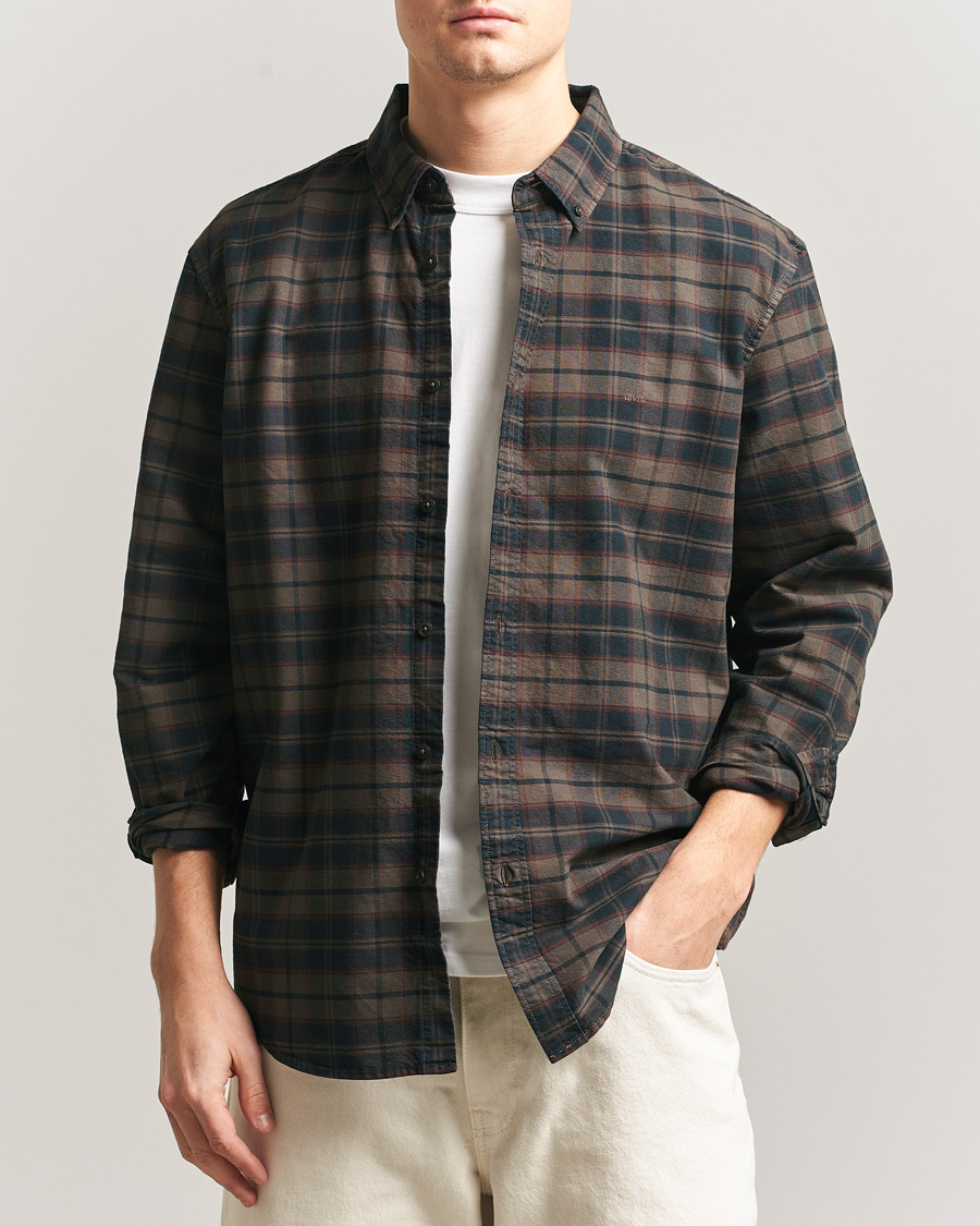 Homme | Chemises | Levi's | Cotton Checked Shirt Chocolate