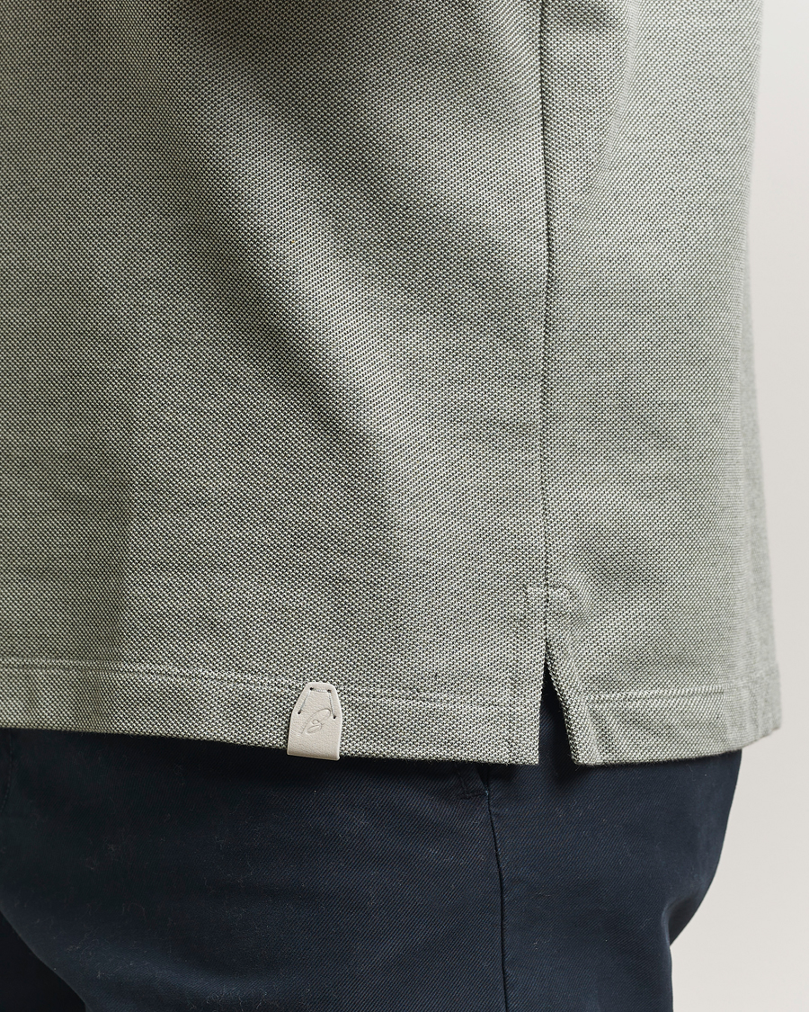 Homme | Polos | Brioni | Short Sleeve Cotton Piquet Polo Light Green