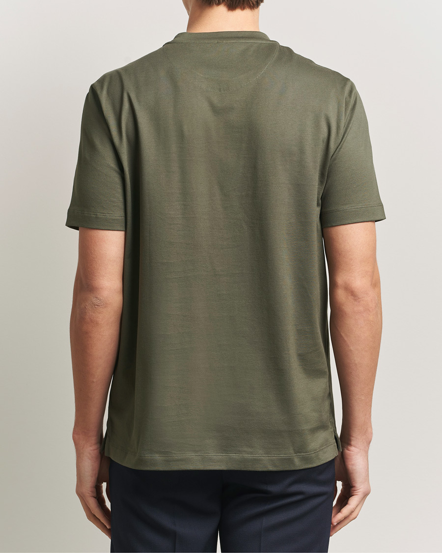 Heren | T-shirts | Brioni | Short Sleeve Cotton T-Shirt Military