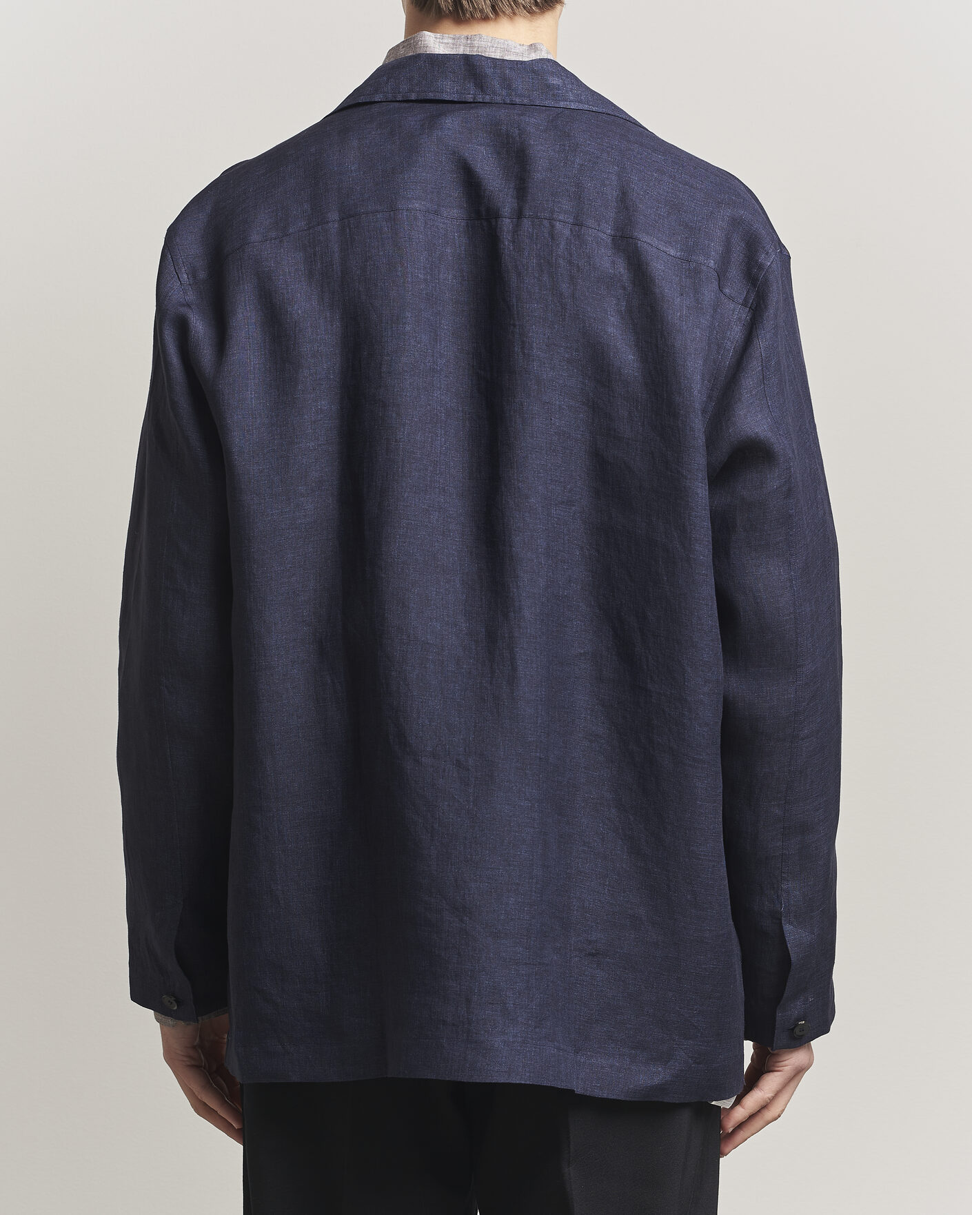 Heren | Overhemden | Brioni | Linen Shirt Blazer Navy