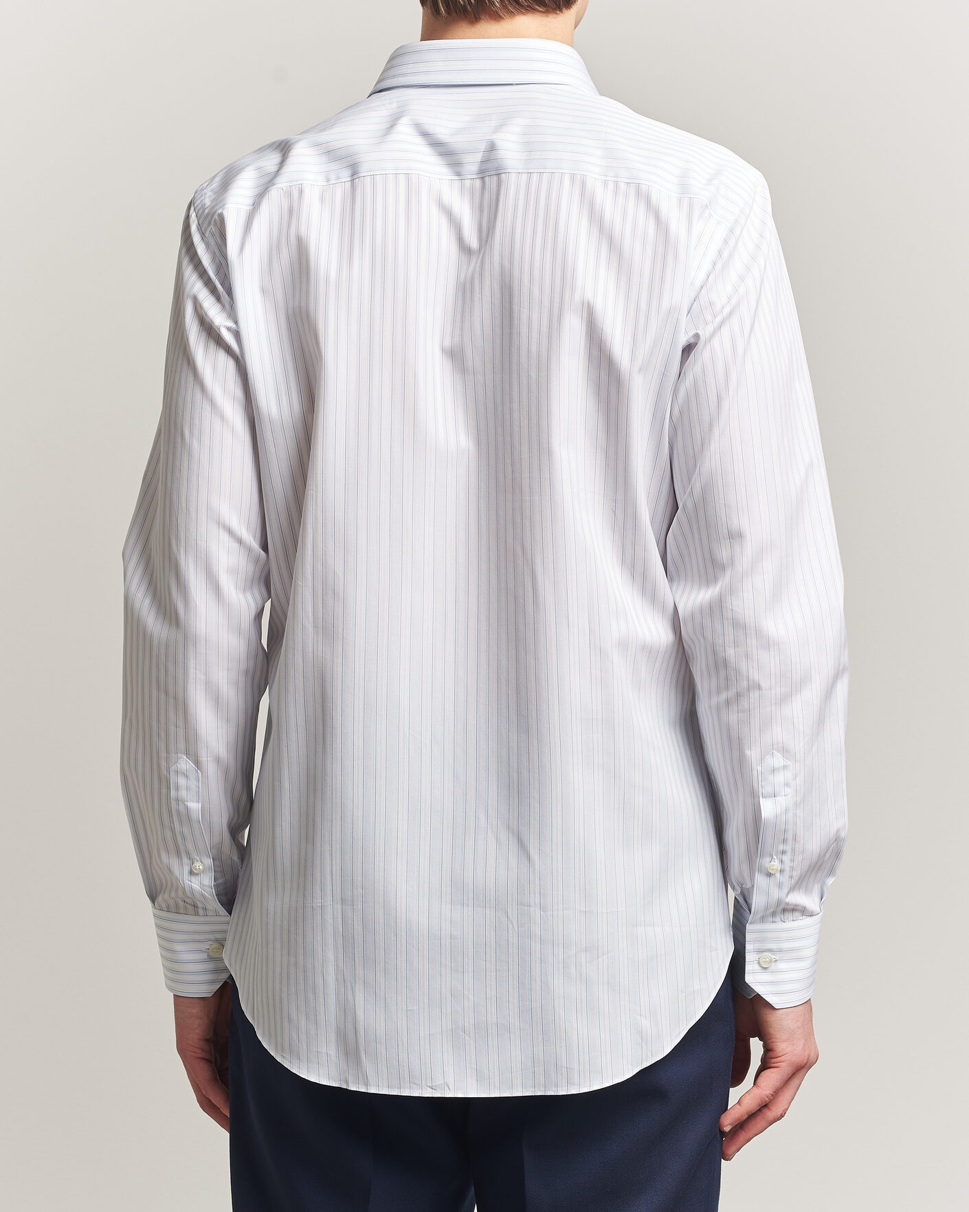 Homme | Chemises | Brioni | Slim Fit Dress Shirt Light Blue Stripe
