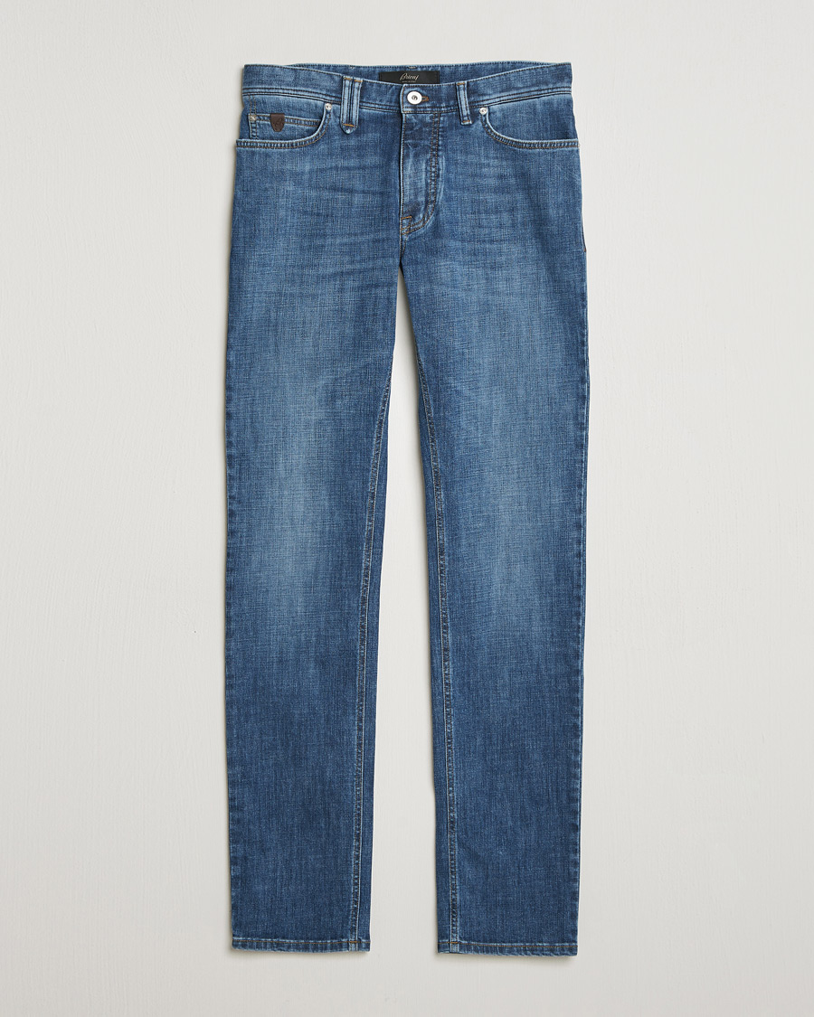 Heren | Broeken | Brioni | 5-Pocket Denim Medium Blue Wash