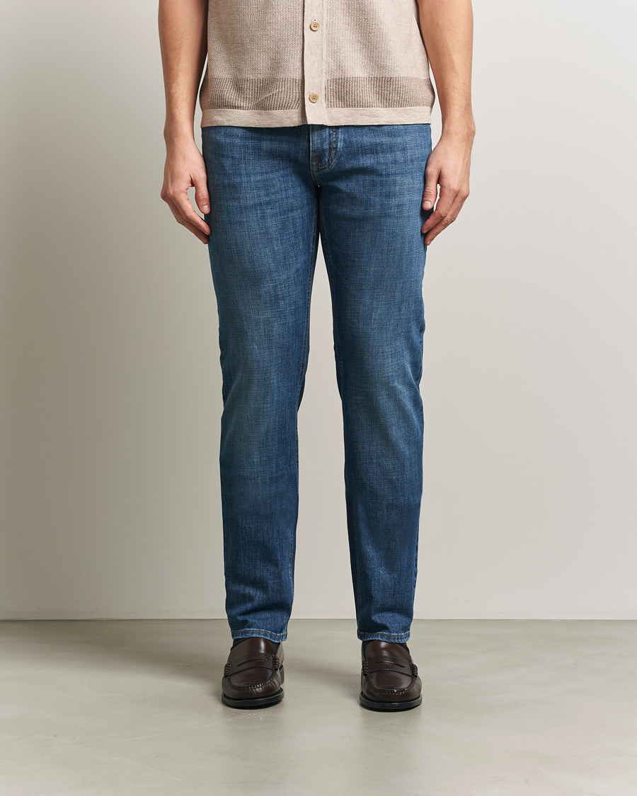 Heren | Broeken | Brioni | 5-Pocket Denim Medium Blue Wash