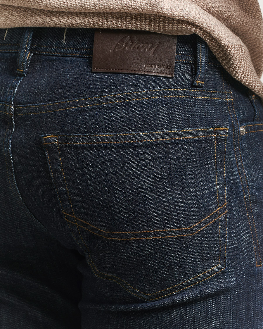 Heren | Broeken | Brioni | 5-Pocket Denim Dark Blue Wash