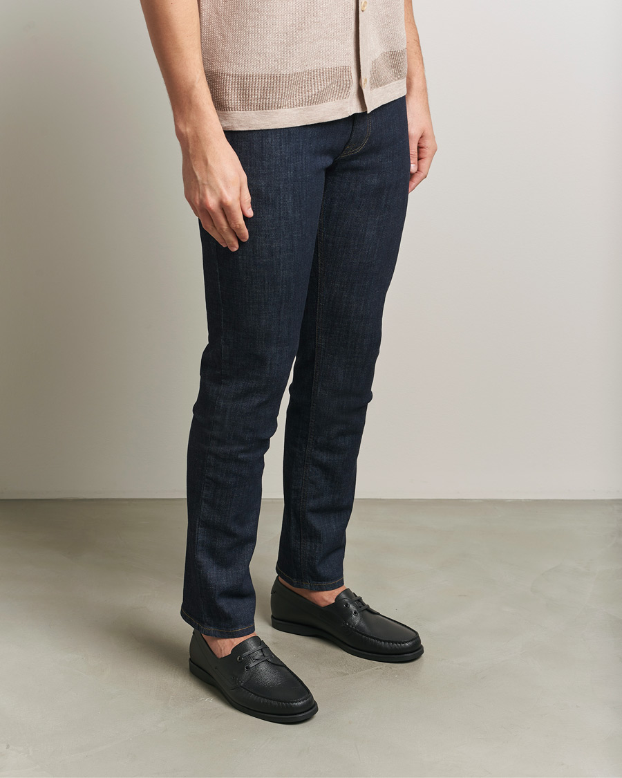 Heren | Bootschoenen | Brioni | Grain Leather Boat Shoes Black Calf