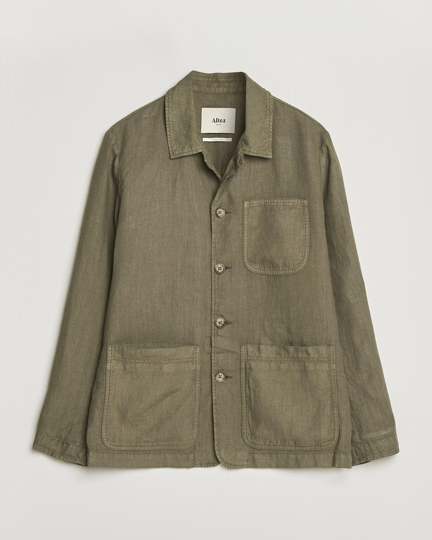 Homme | Manteaux Et Vestes | Altea | Linen Chore Jacket Military