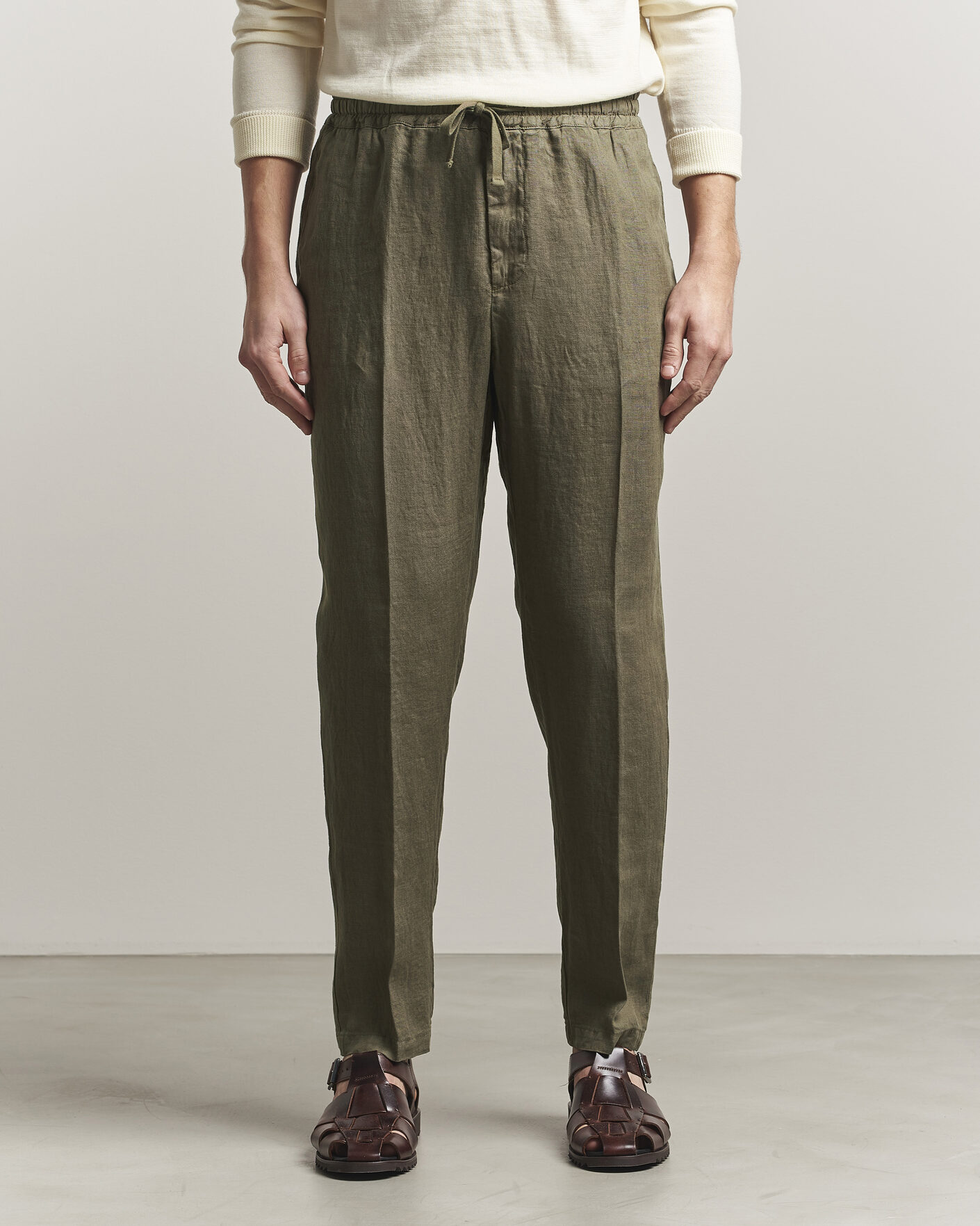 Heren | Broeken | Altea | Linen Pants Military
