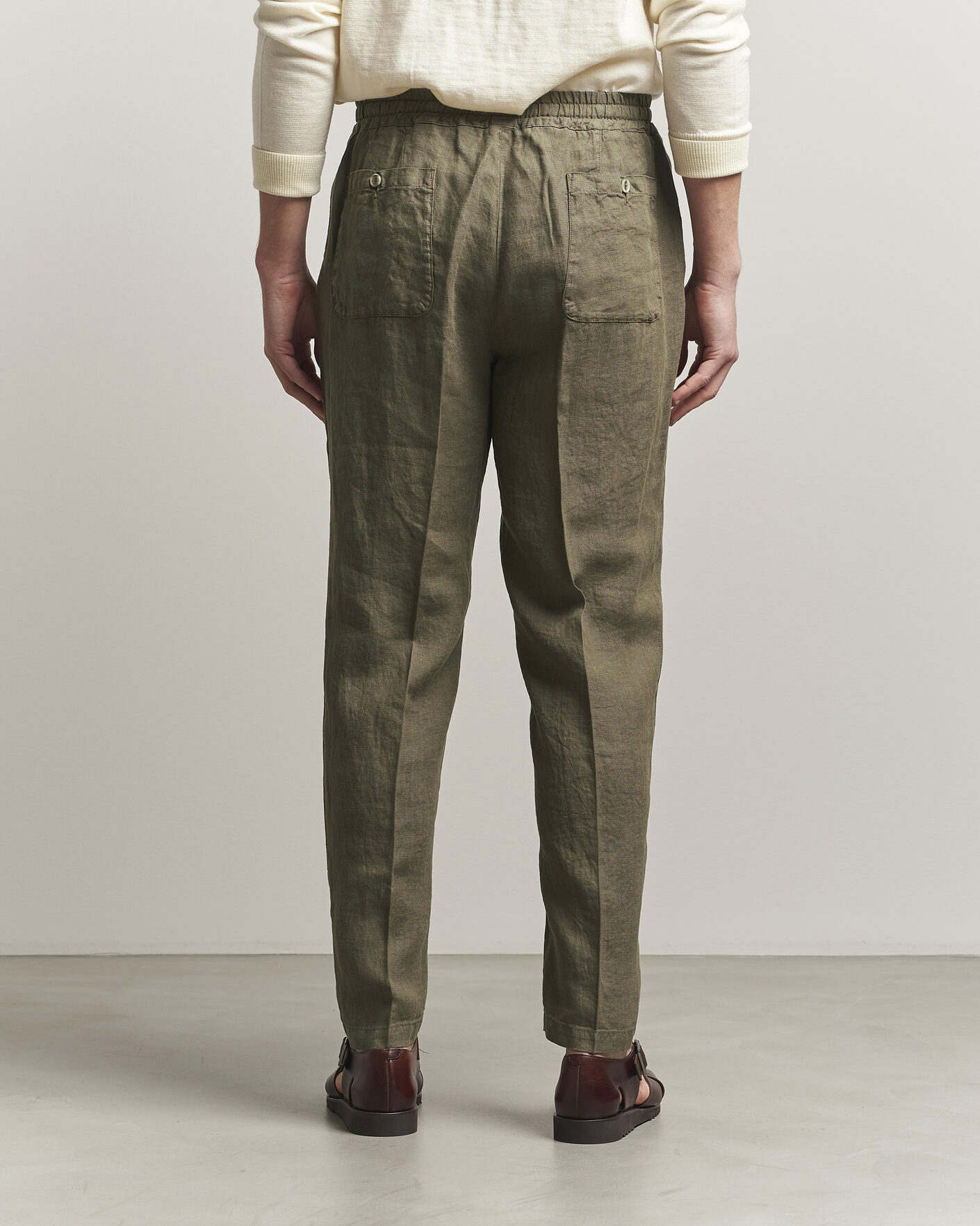 Heren | Broeken | Altea | Linen Pants Military