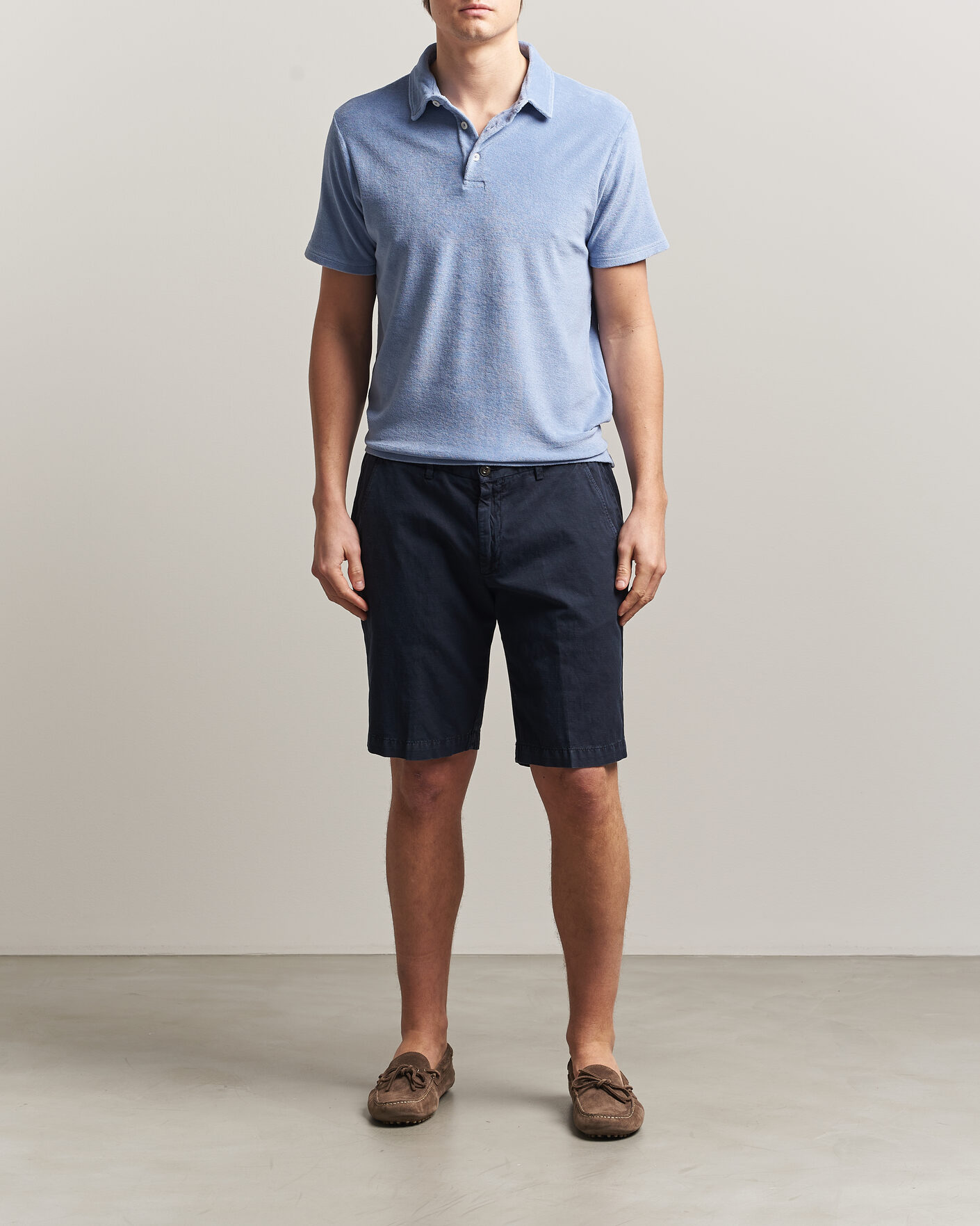 Heren | Polo's | Altea | Terry Cotton Polo Light Blue
