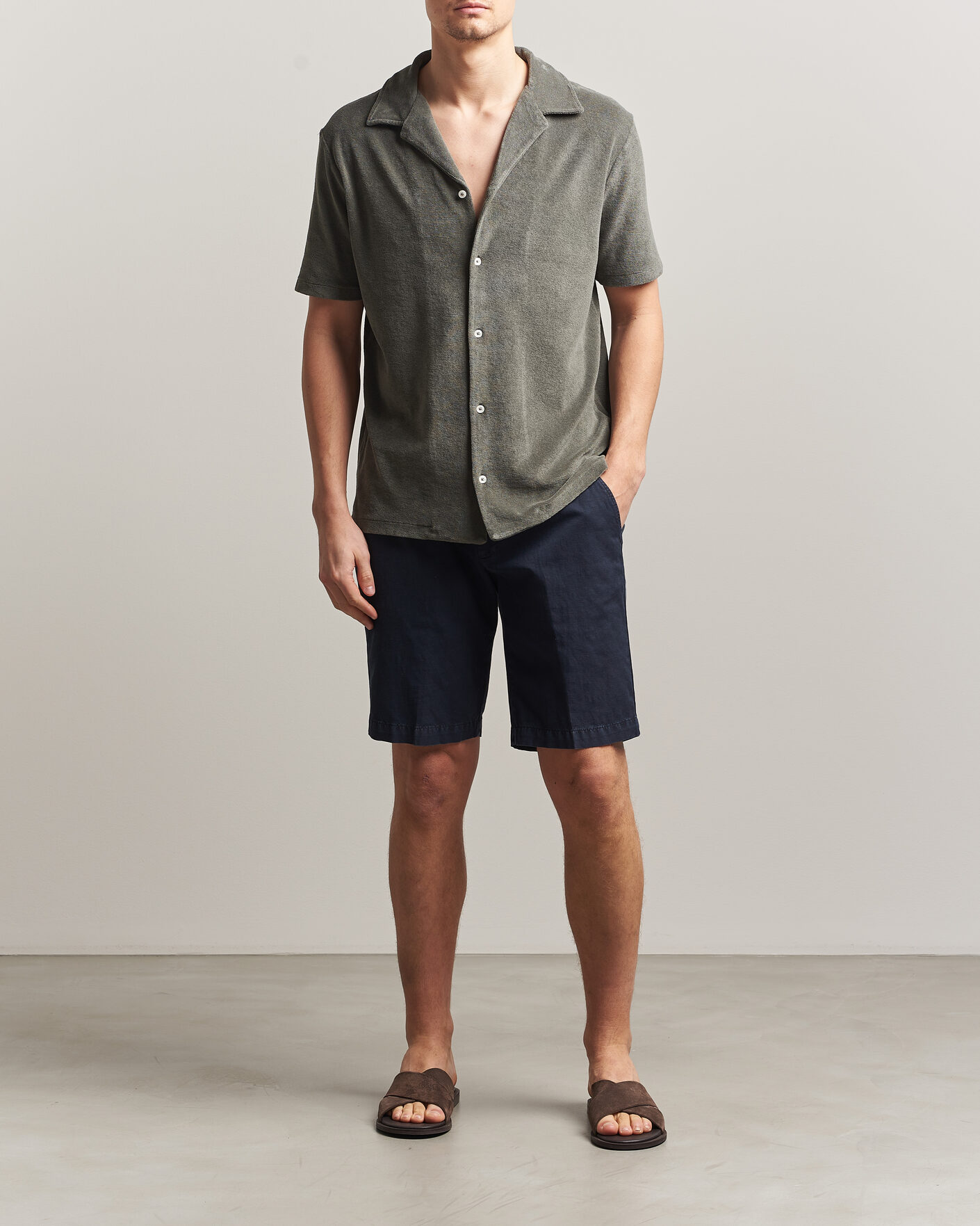 Heren | Overhemden | Altea | Terry Bowling Shirt Olive
