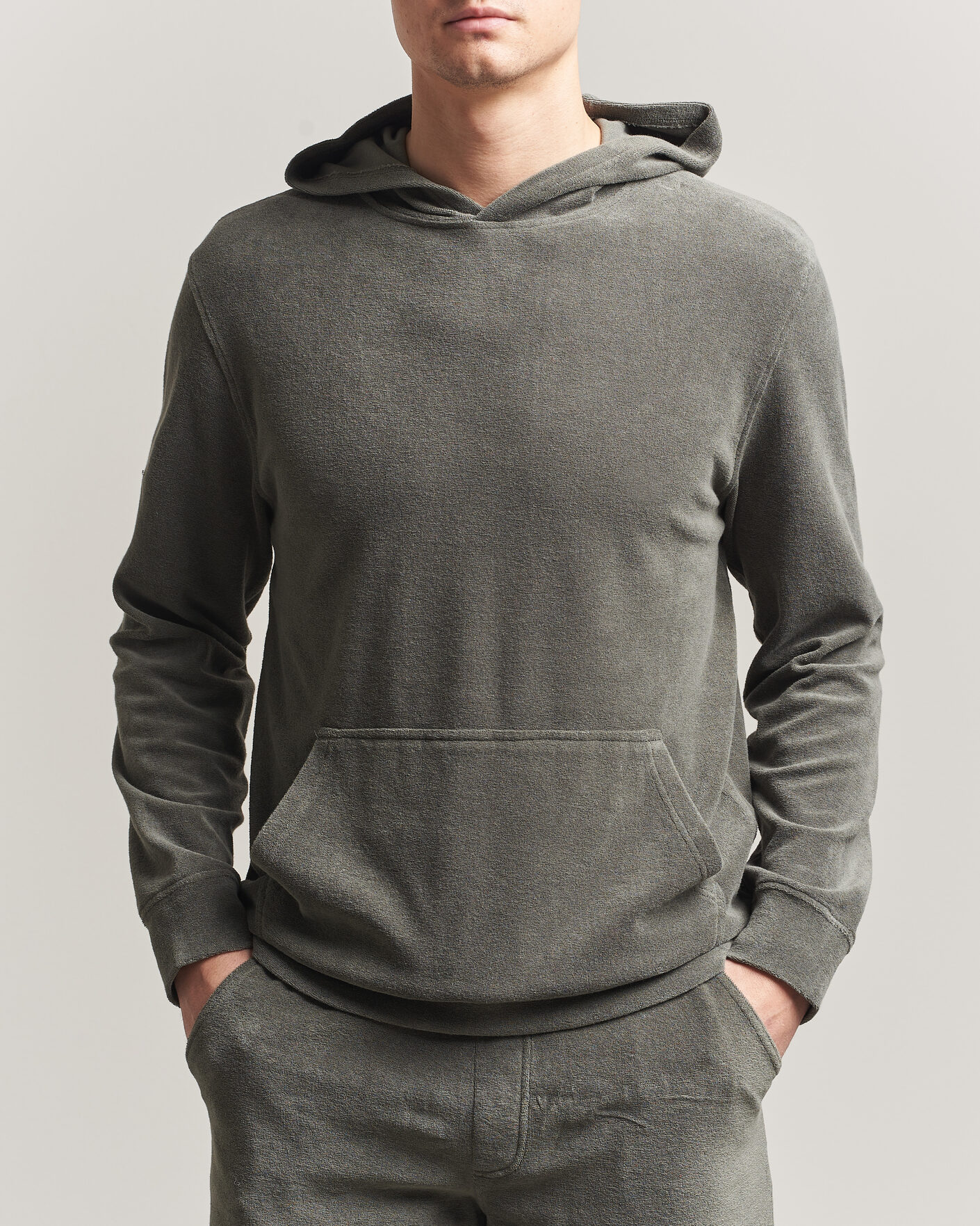 Homme | Pulls Et Tricots | Altea | Terry Cotton Hoodie Olive