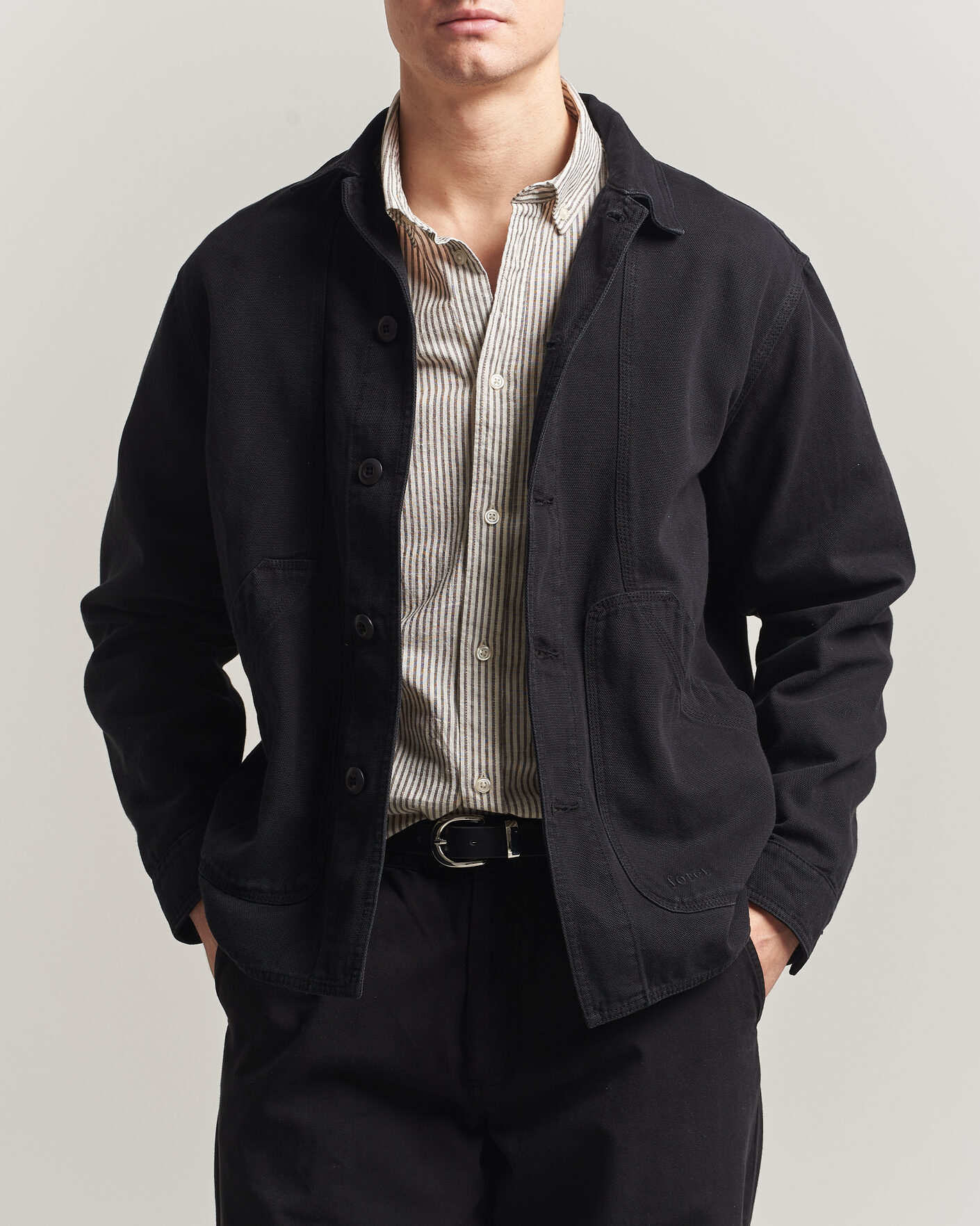 Homme | Chemises | Forét | Berry Canvas Overshirt Black