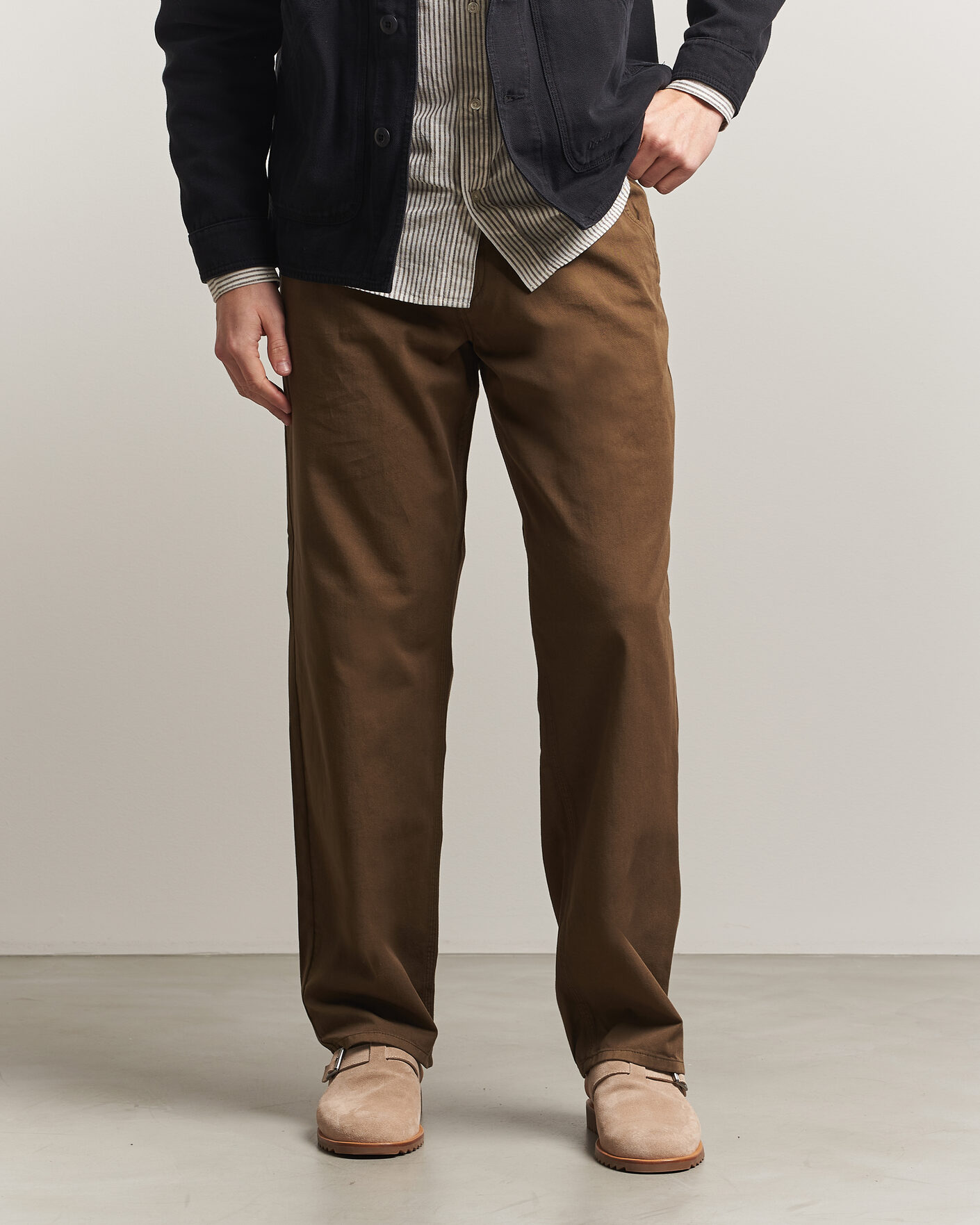 Heren | Broeken | Forét | Clay Light Pants Algae Green