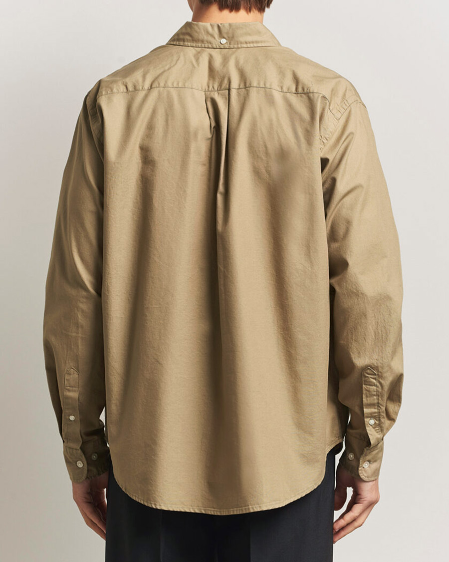 Heren | Overhemden | Forét | Flag Regular Fit Oxford Shirt Khaki