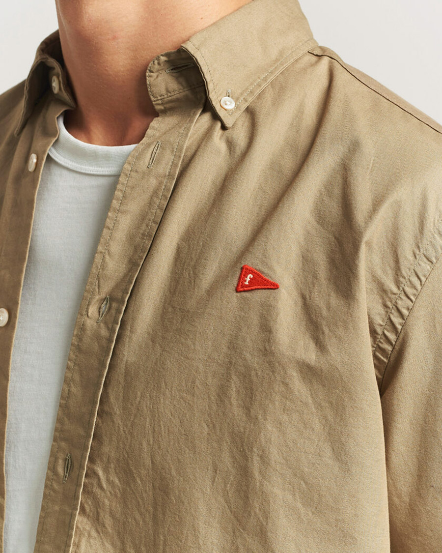 Heren | Overhemden | Forét | Flag Regular Fit Oxford Shirt Khaki
