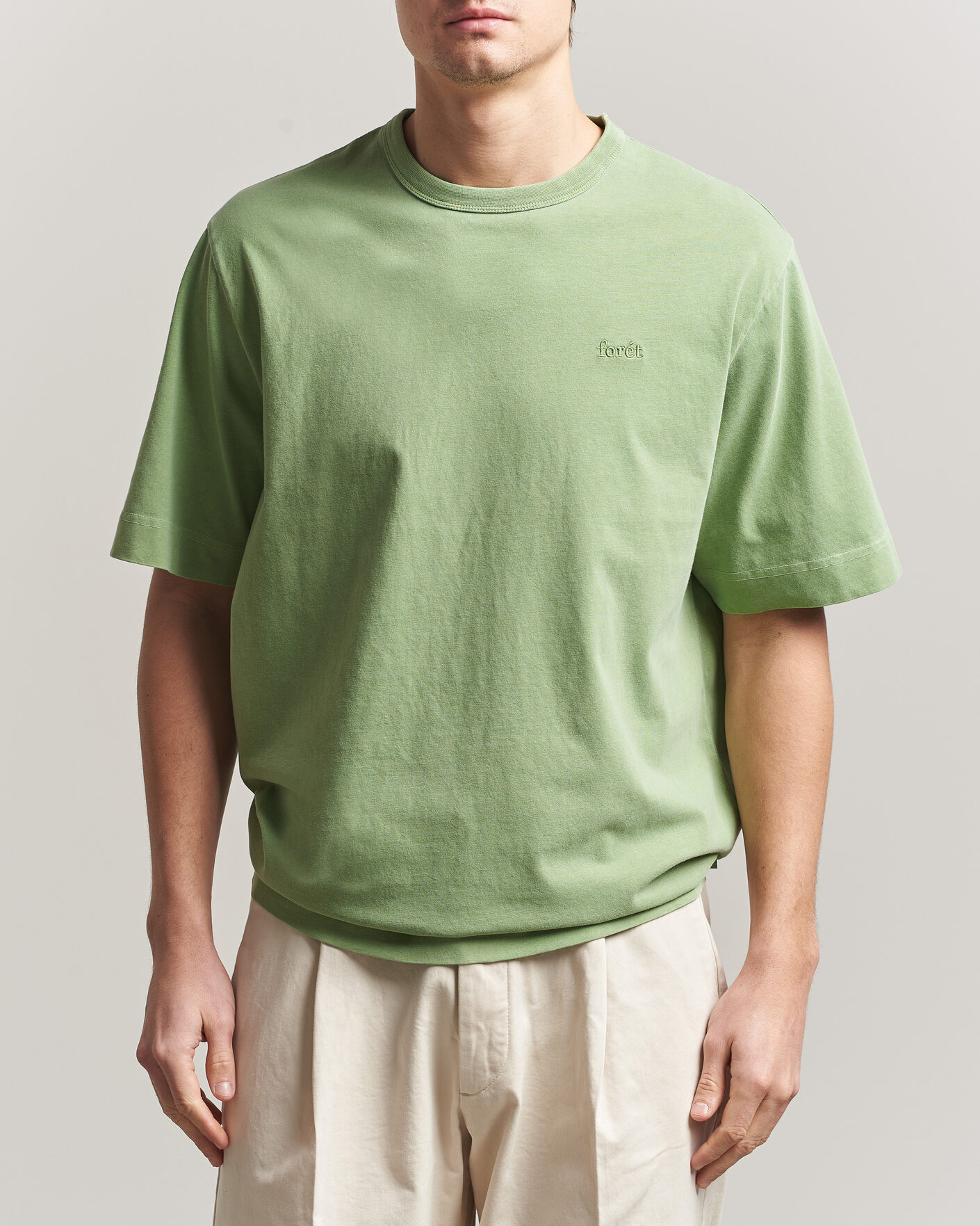 Heren | T-shirts | Forét | Park Loose Fit T-Shirt Vibrant Moss