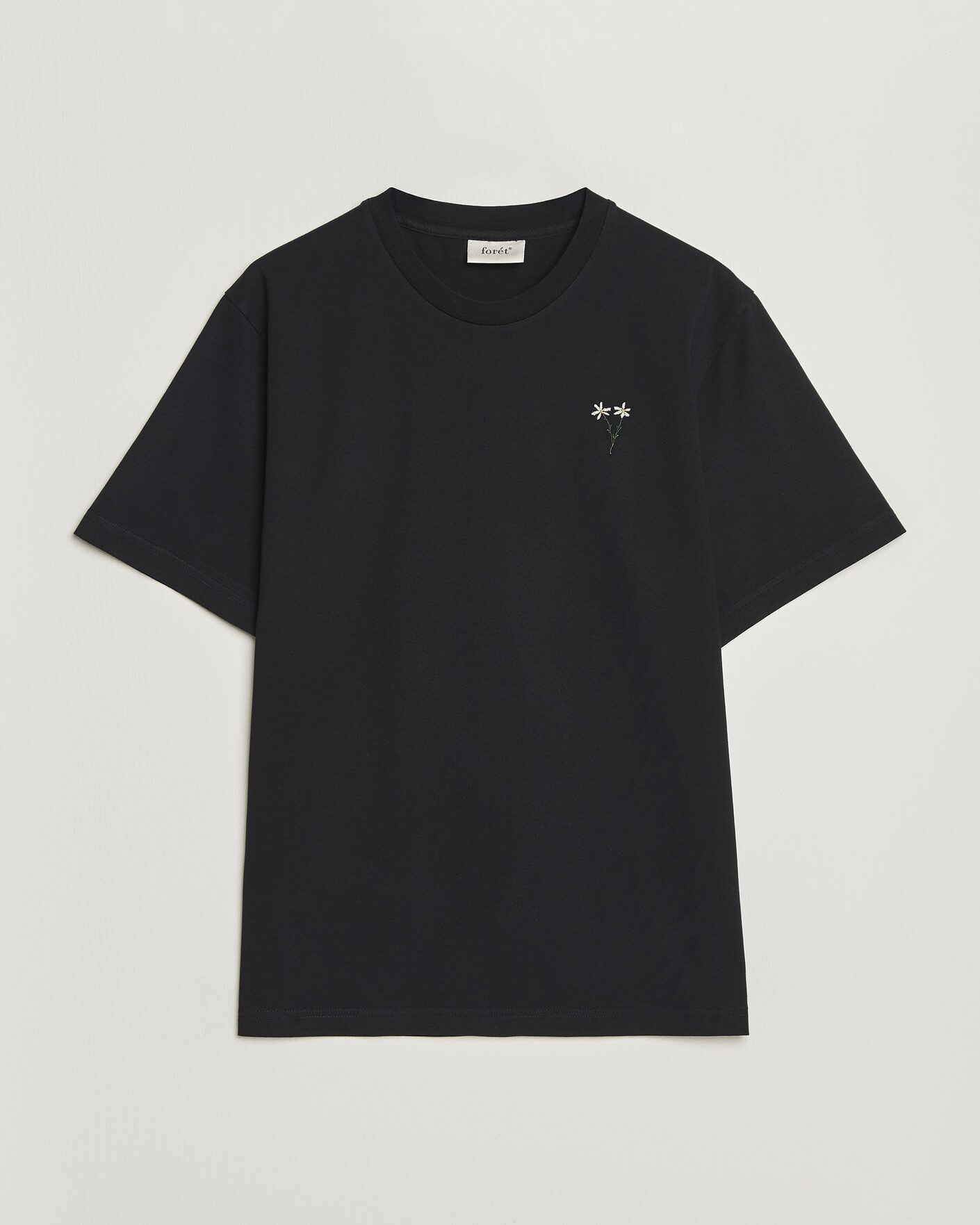 Heren | T-shirts | Forét | Posy T-Shirt Black