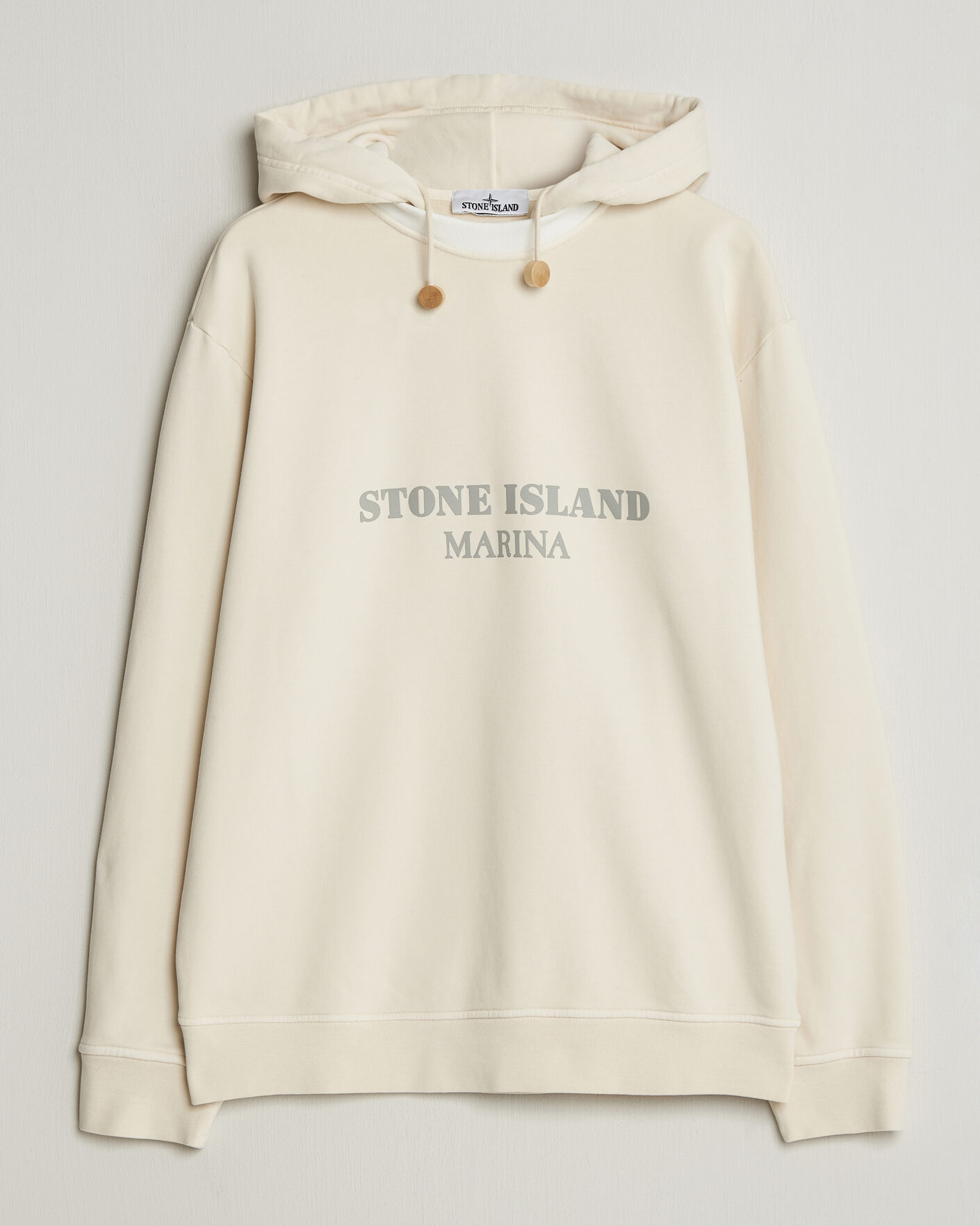 Heren | Truien | Stone Island | Marina Cotton Fleece Hood Ivory