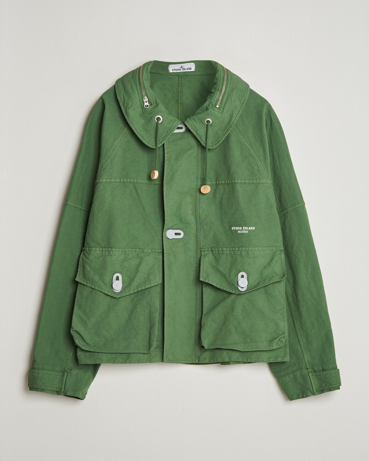 Homme | Manteaux Et Vestes | Stone Island | Marina Panama Weave Coach Jacket Quartz Green