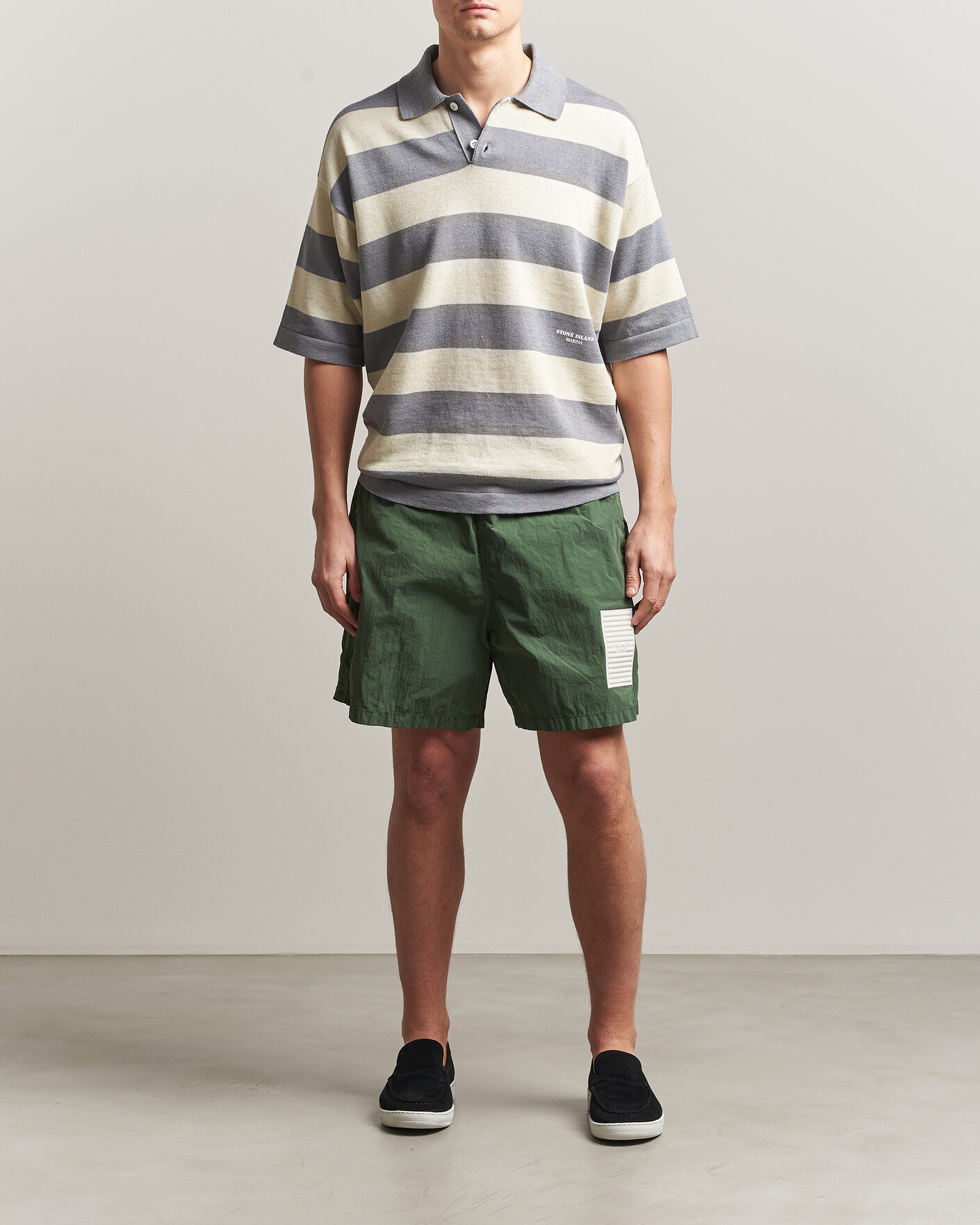 Heren | Zwembroek | Stone Island | Marina Micro Brushed Nylon-TC Swimshorts Quartz Green