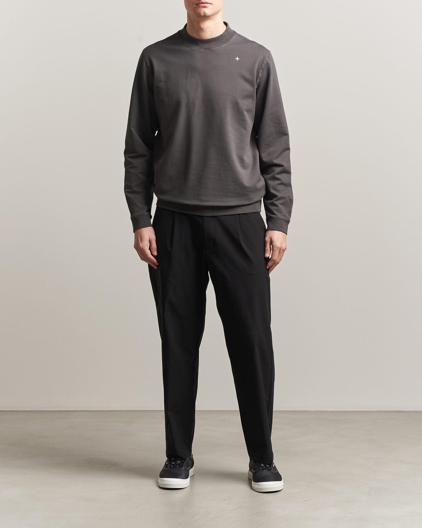 Heren | Truien | Stone Island | Stellina Cotton Sweatshirt Charcoal