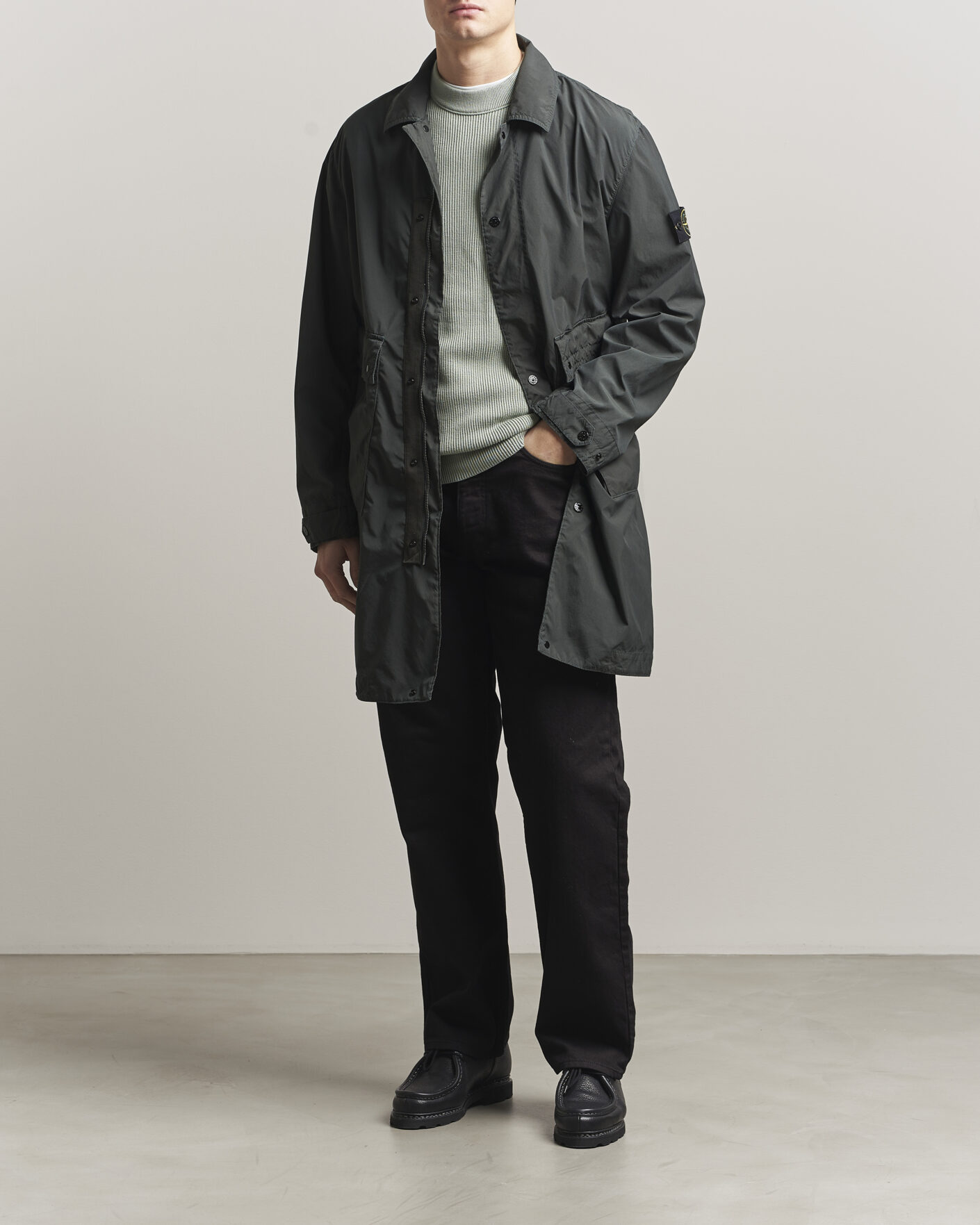 Homme | Manteaux Et Vestes | Stone Island | Light Compact Car Coat Charcoal