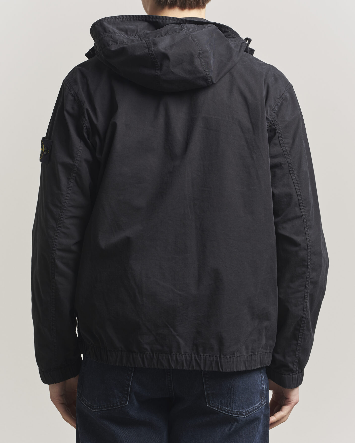 Homme | Manteaux Et Vestes | Stone Island | Stretch Cotton Twill Hood Jacket Black