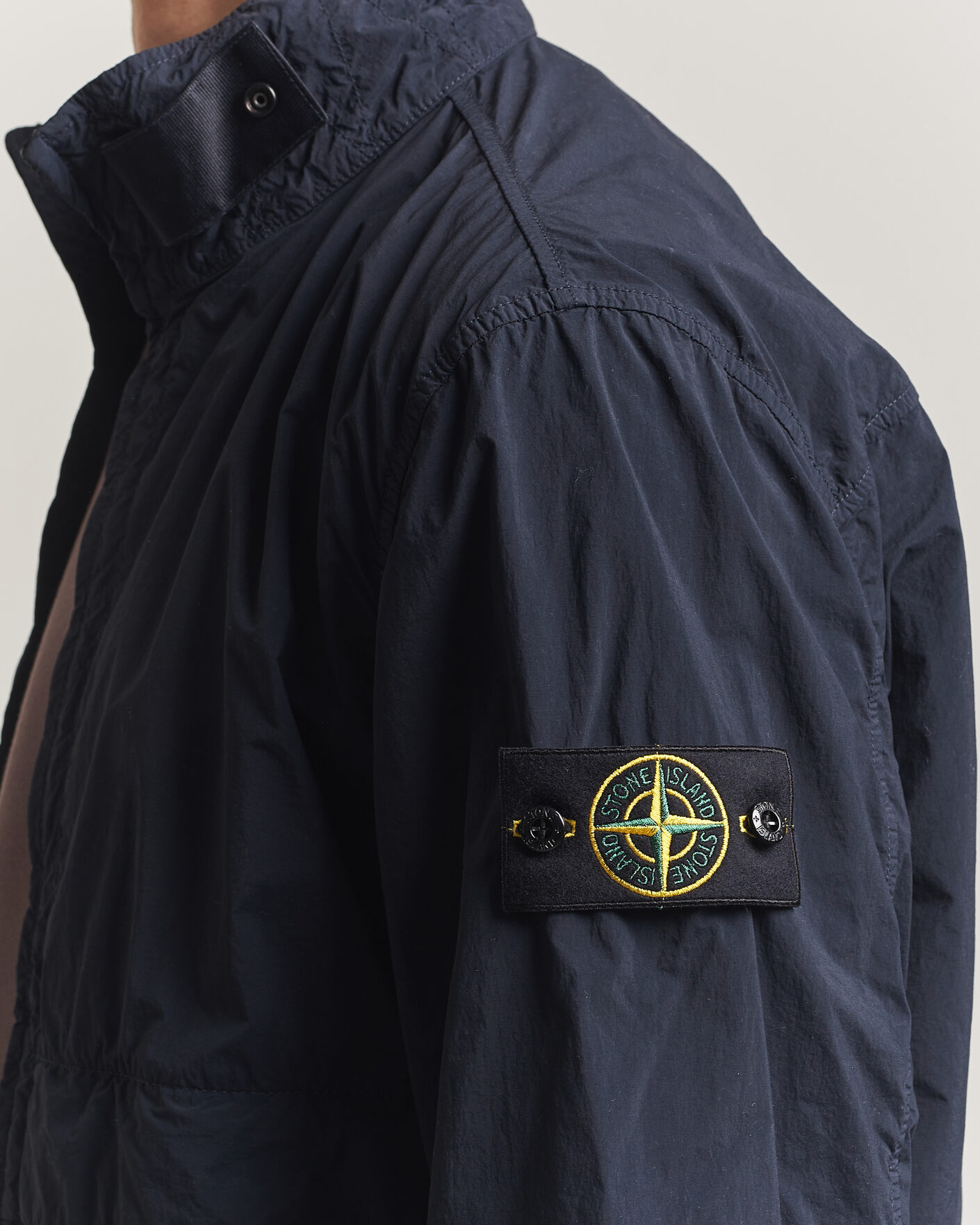 Heren | Jassen | Stone Island | Nylon Smerigliato-TC Stand Collar Jacket Navy
