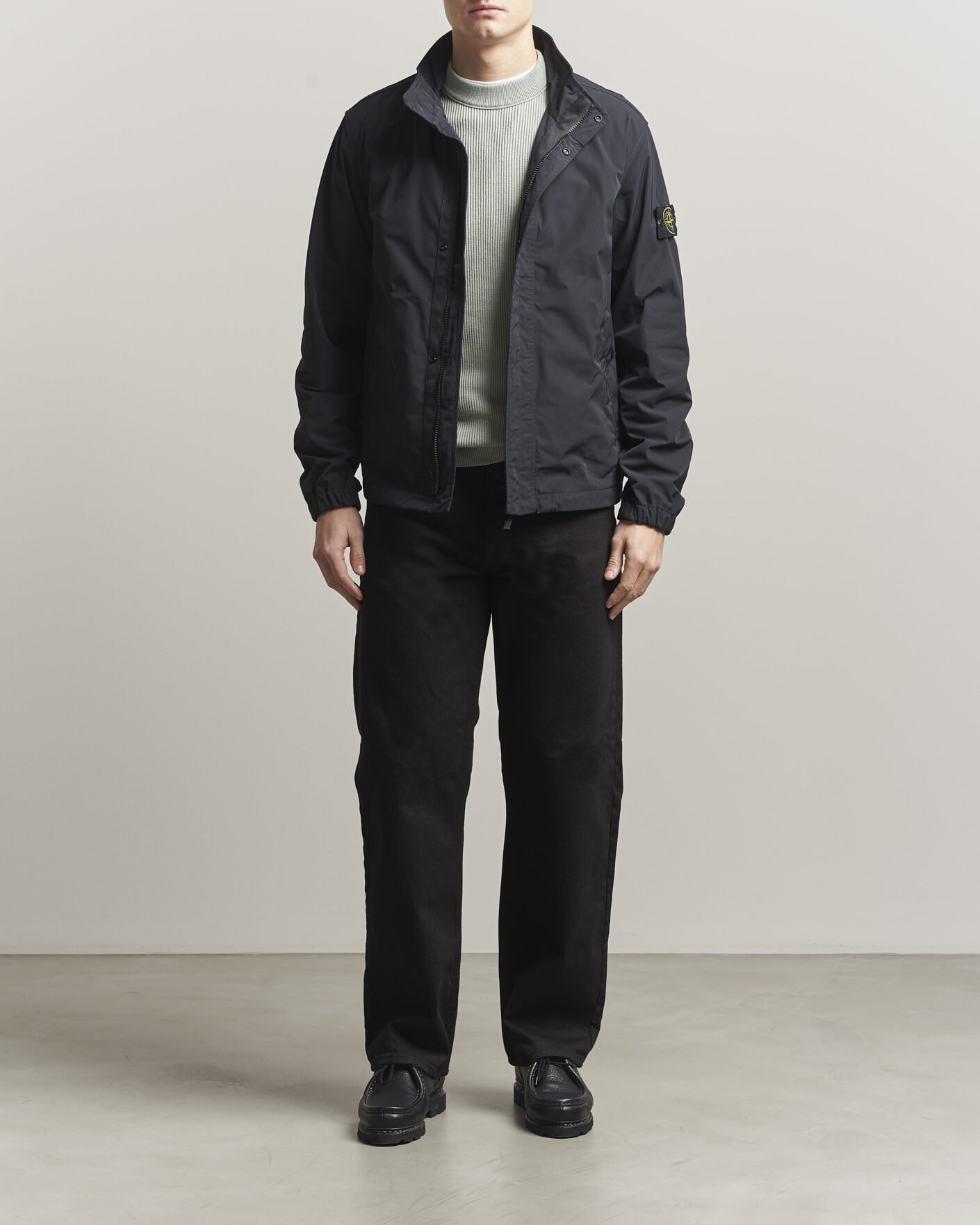 Heren | Jassen | Stone Island | Micro Twill Stand Collar Jacket Black