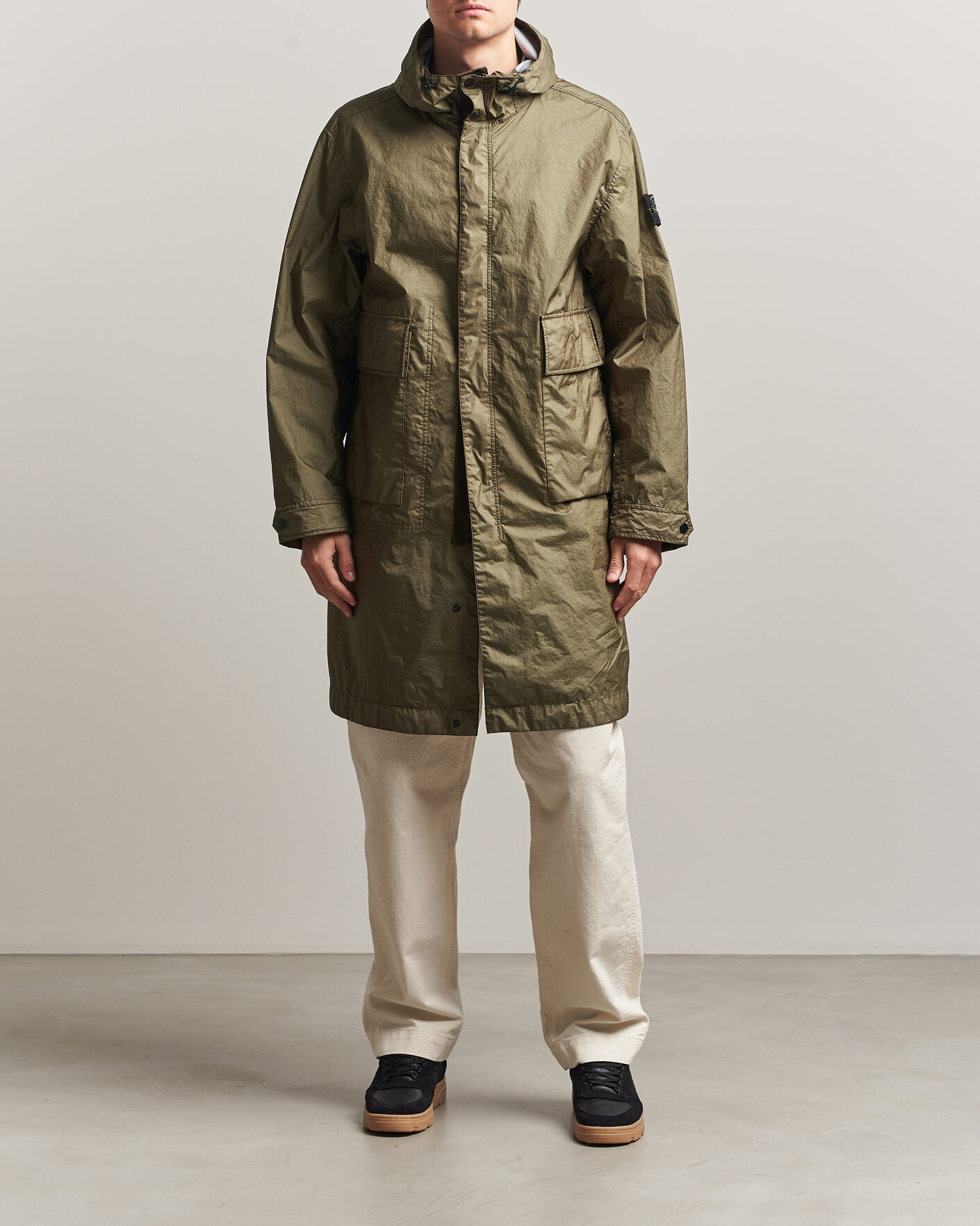 Heren | Jassen | Stone Island | Membrana 3L Hooded Parka Military Green