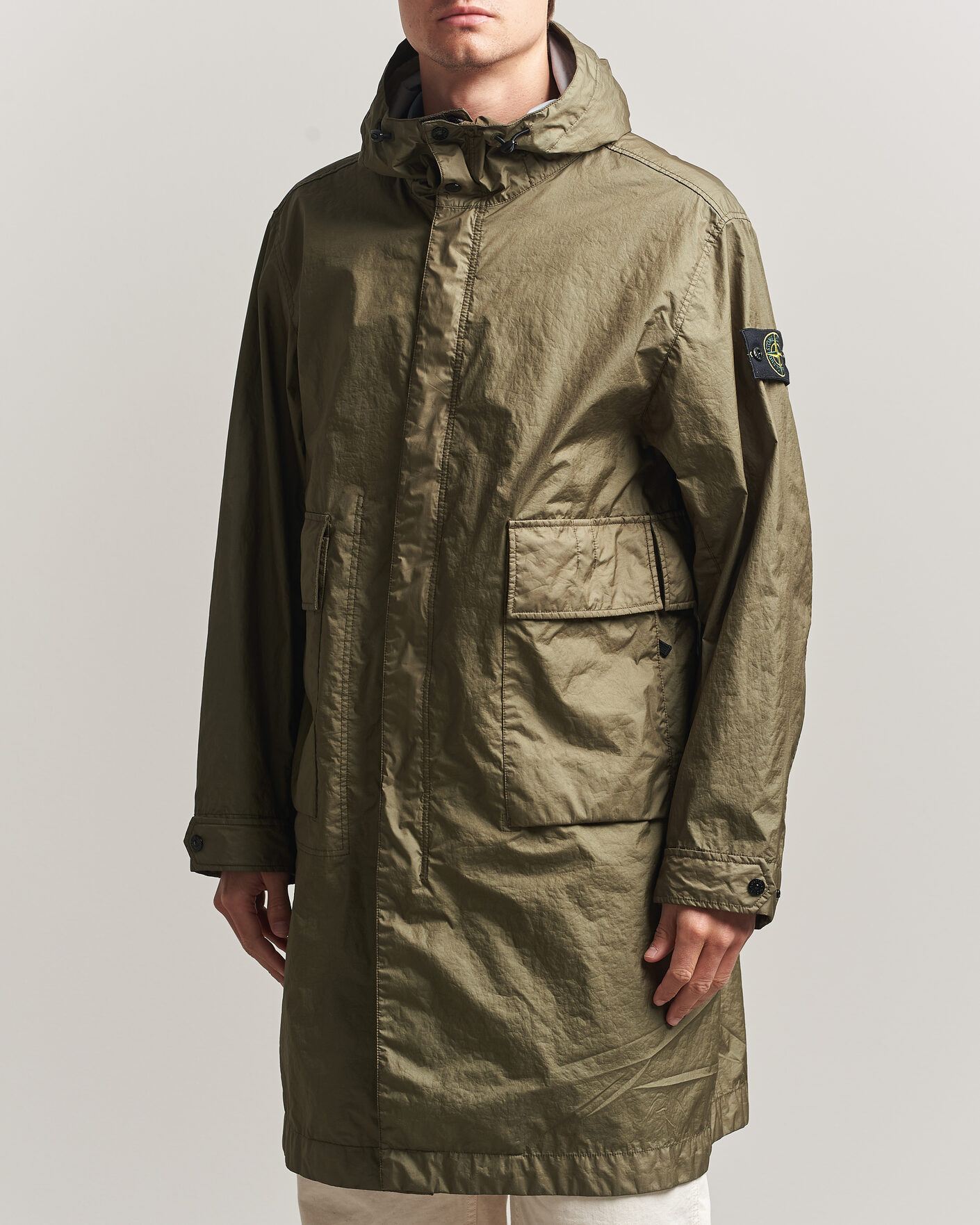 Homme | Manteaux Et Vestes | Stone Island | Membrana 3L Hooded Parka Military Green