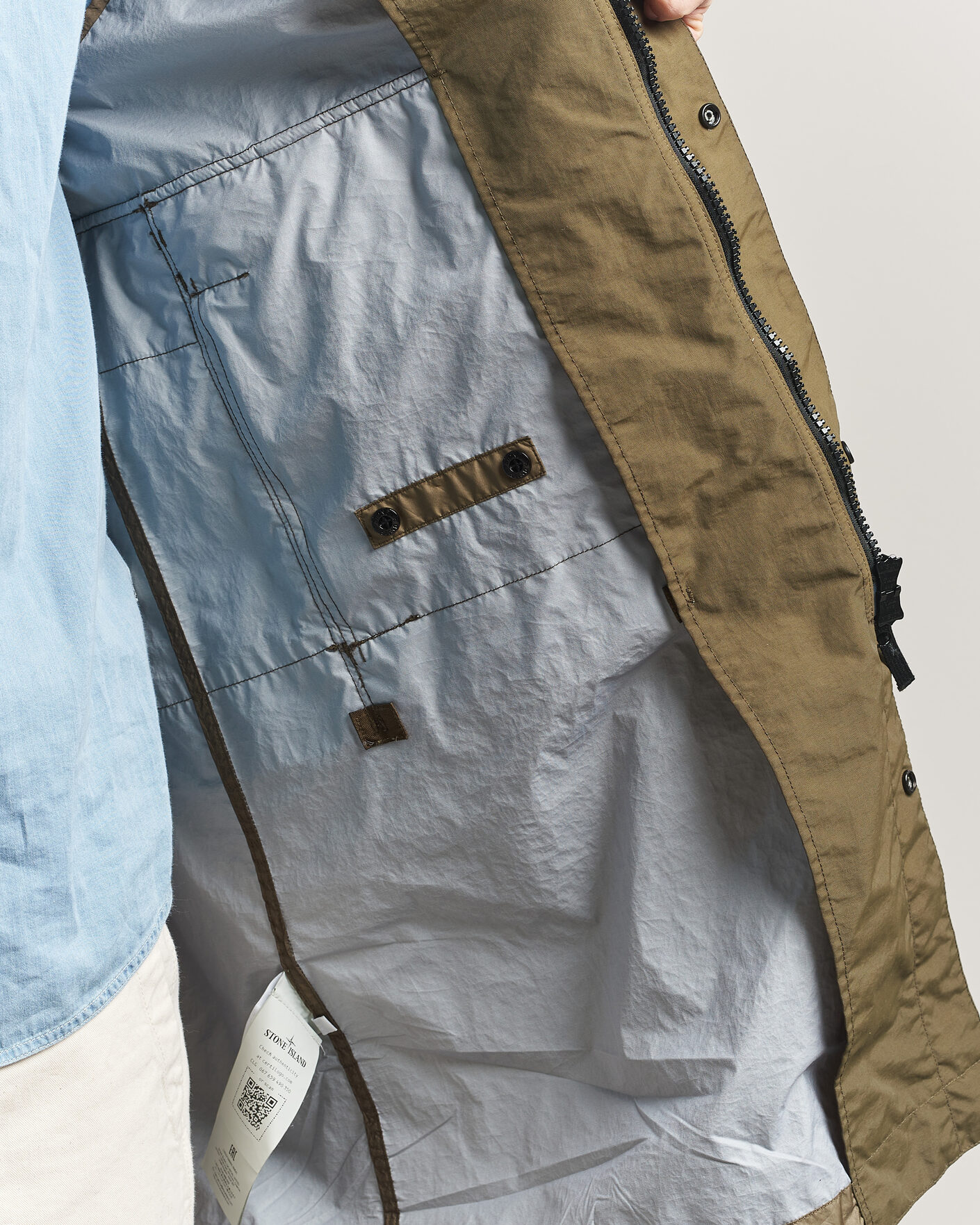 Heren | Jassen | Stone Island | Membrana 3L Hooded Parka Military Green