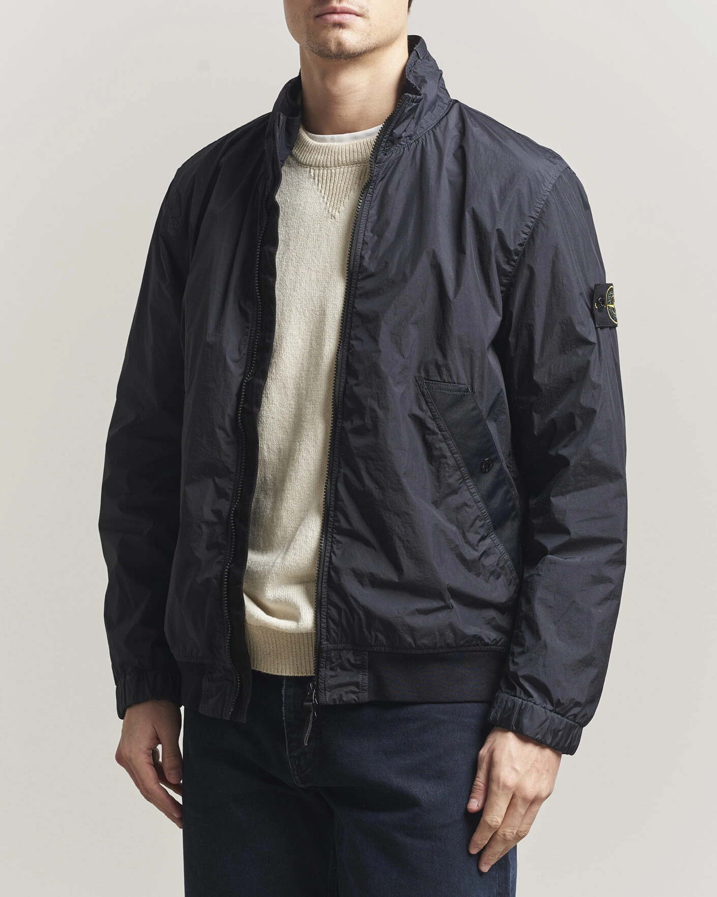 Homme | Manteaux Et Vestes | Stone Island | Crinkle Reps Short Jacket Navy