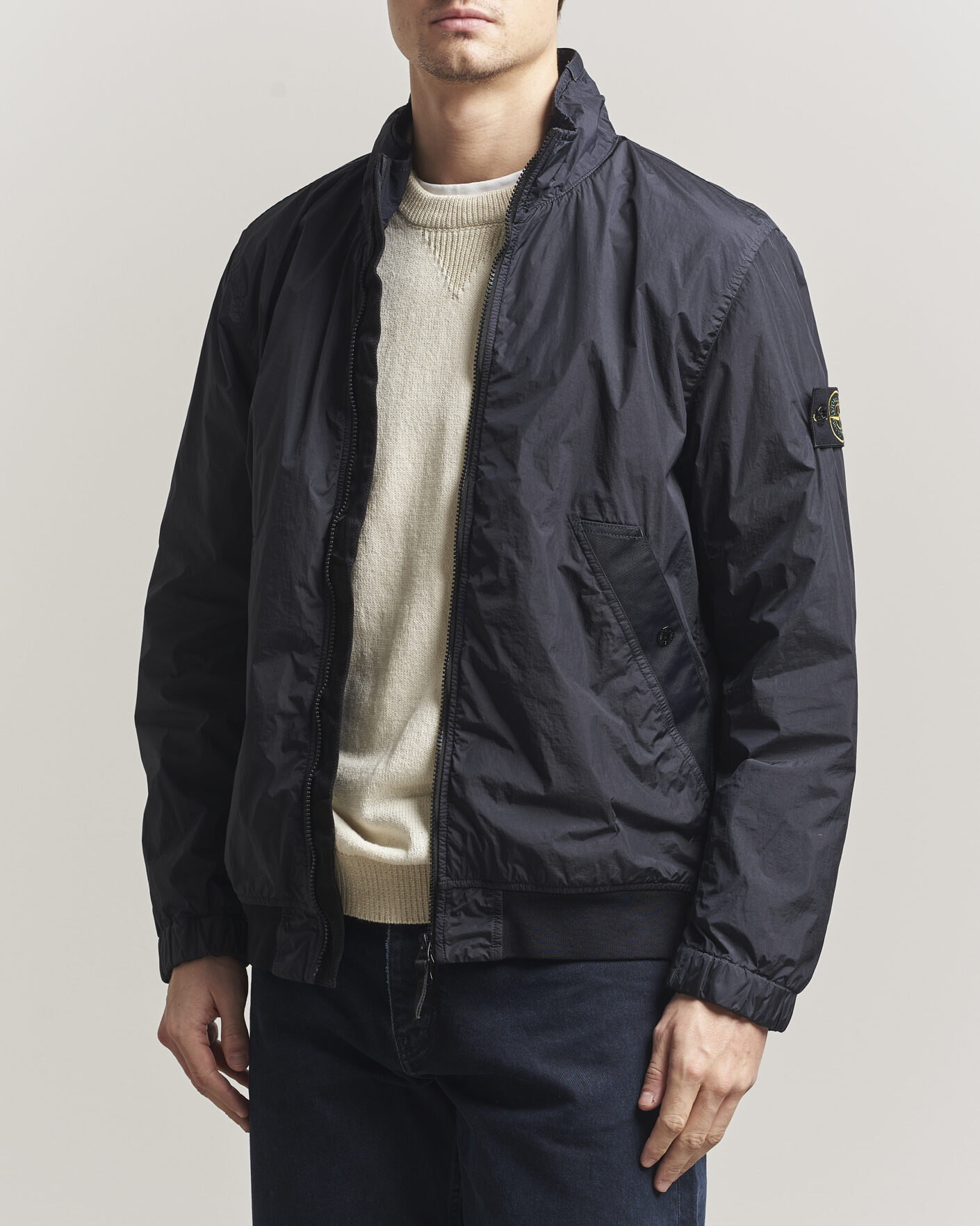 Heren | Jassen | Stone Island | Crinkle Reps Short Jacket Navy