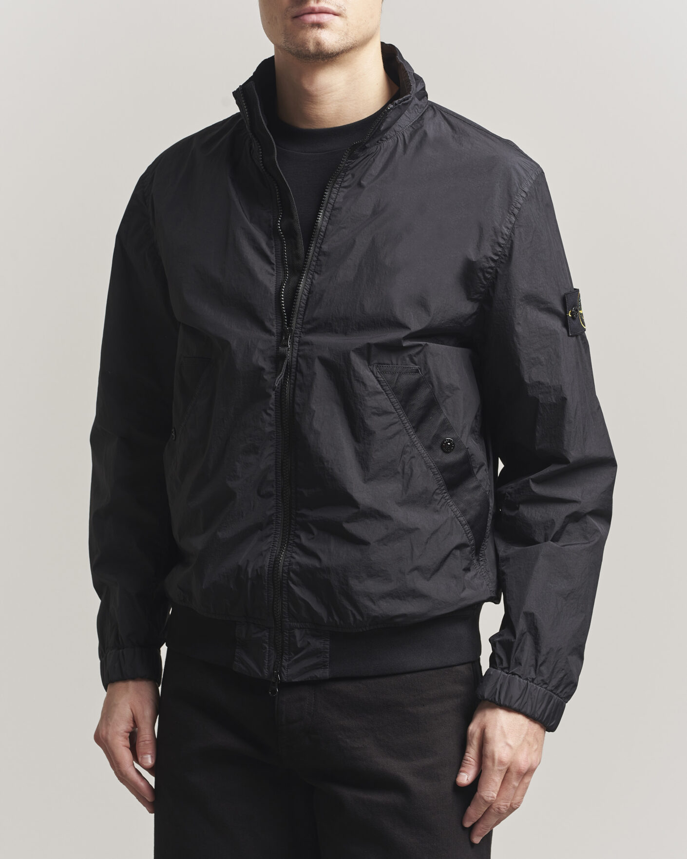 Homme | Manteaux Et Vestes | Stone Island | Crinkle Reps Short Jacket Black