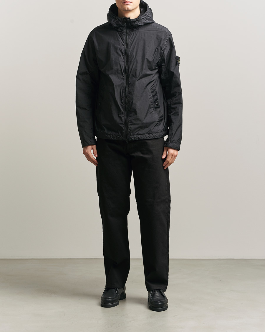 Homme | Manteaux Et Vestes | Stone Island | Crinkle Reps Padded Hood Jacket Black