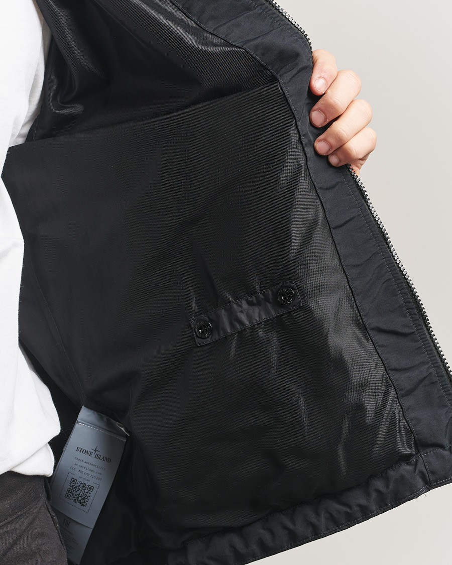 Homme | Manteaux Et Vestes | Stone Island | Crinkle Reps Padded Hood Jacket Black