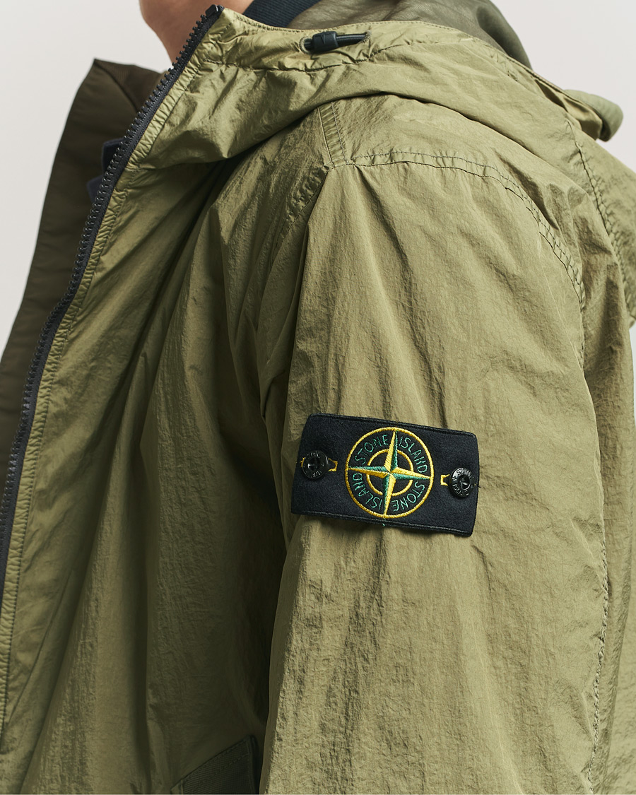 Homme | Manteaux Et Vestes | Stone Island | Crinkle Reps Padded Hood Jacket Military Green