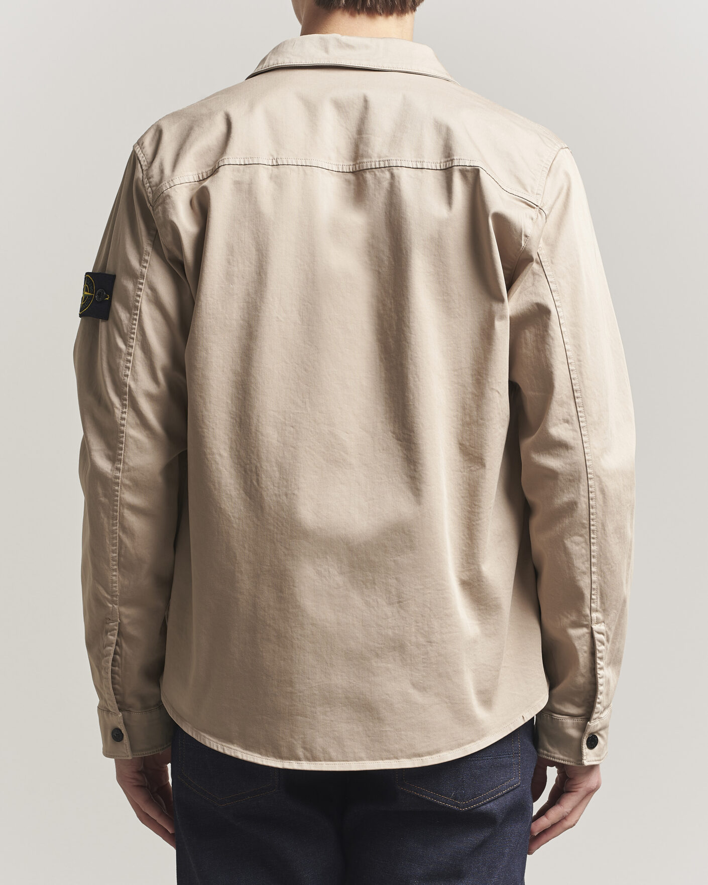 Heren | Overhemden | Stone Island | Cotton Stretch Zip Overshirt Desert