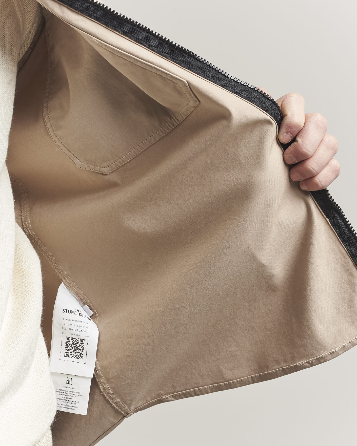 Heren | Overhemden | Stone Island | Cotton Stretch Zip Overshirt Desert