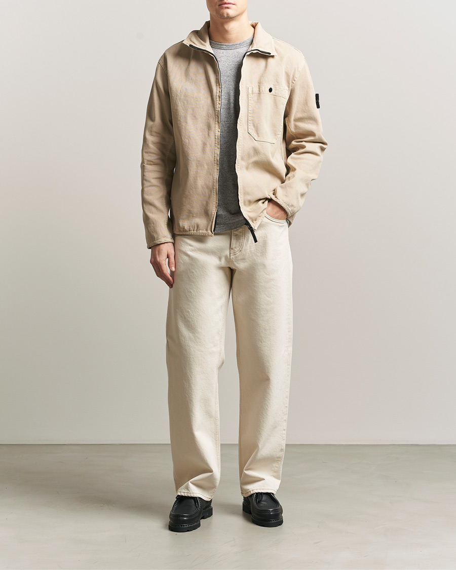 Heren | Jassen | Stone Island | Organic Panama Cotton Shirt Jacket Desert