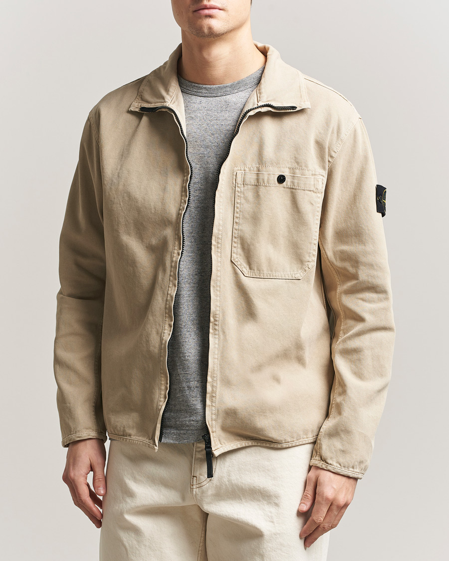 Heren | Jassen | Stone Island | Organic Panama Cotton Shirt Jacket Desert