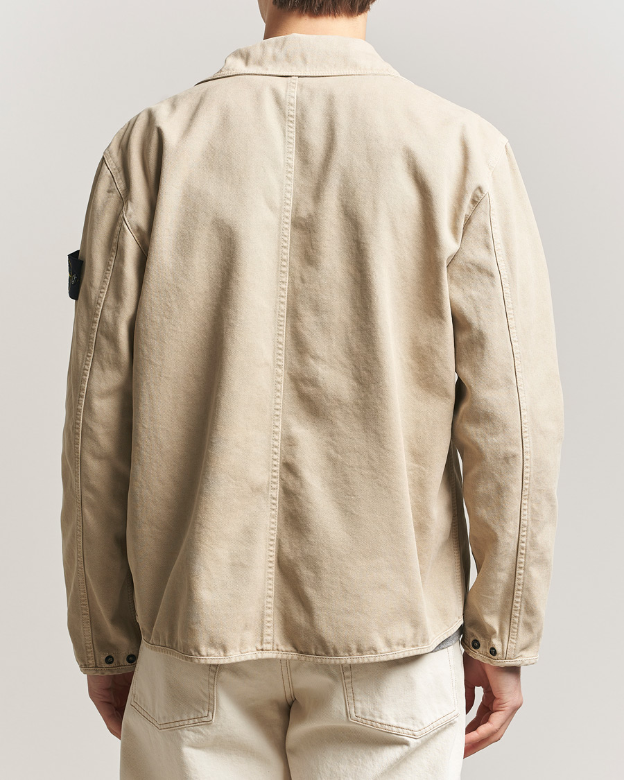 Homme | Manteaux Et Vestes | Stone Island | Organic Panama Cotton Shirt Jacket Desert