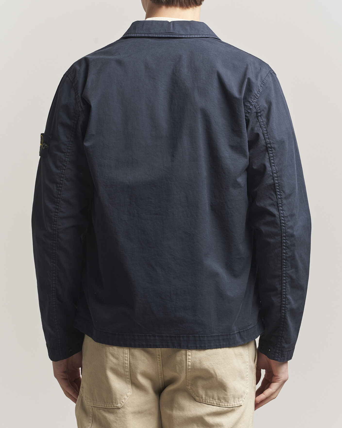 Homme | Manteaux Et Vestes | Stone Island | Organic Cotton Twill Overshirt Navy