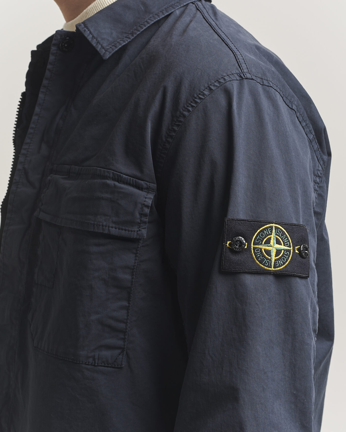 Heren | Jassen | Stone Island | Organic Cotton Twill Overshirt Navy