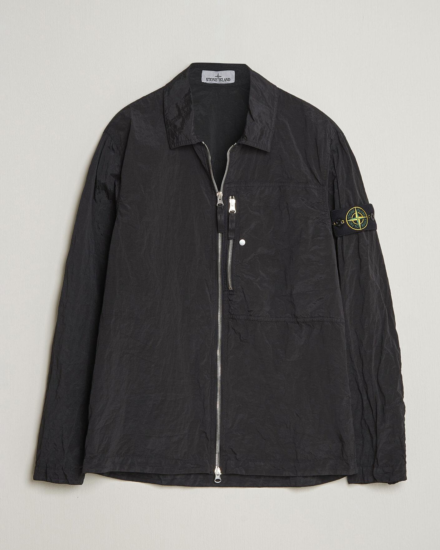 Heren | Overhemden | Stone Island | Nylon Metal Zip Overshirt Black