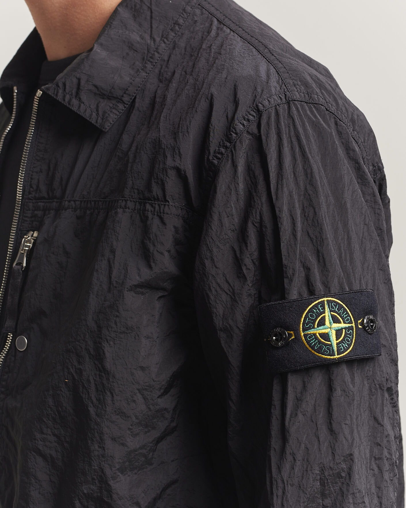 Heren | Overhemden | Stone Island | Nylon Metal Zip Overshirt Black