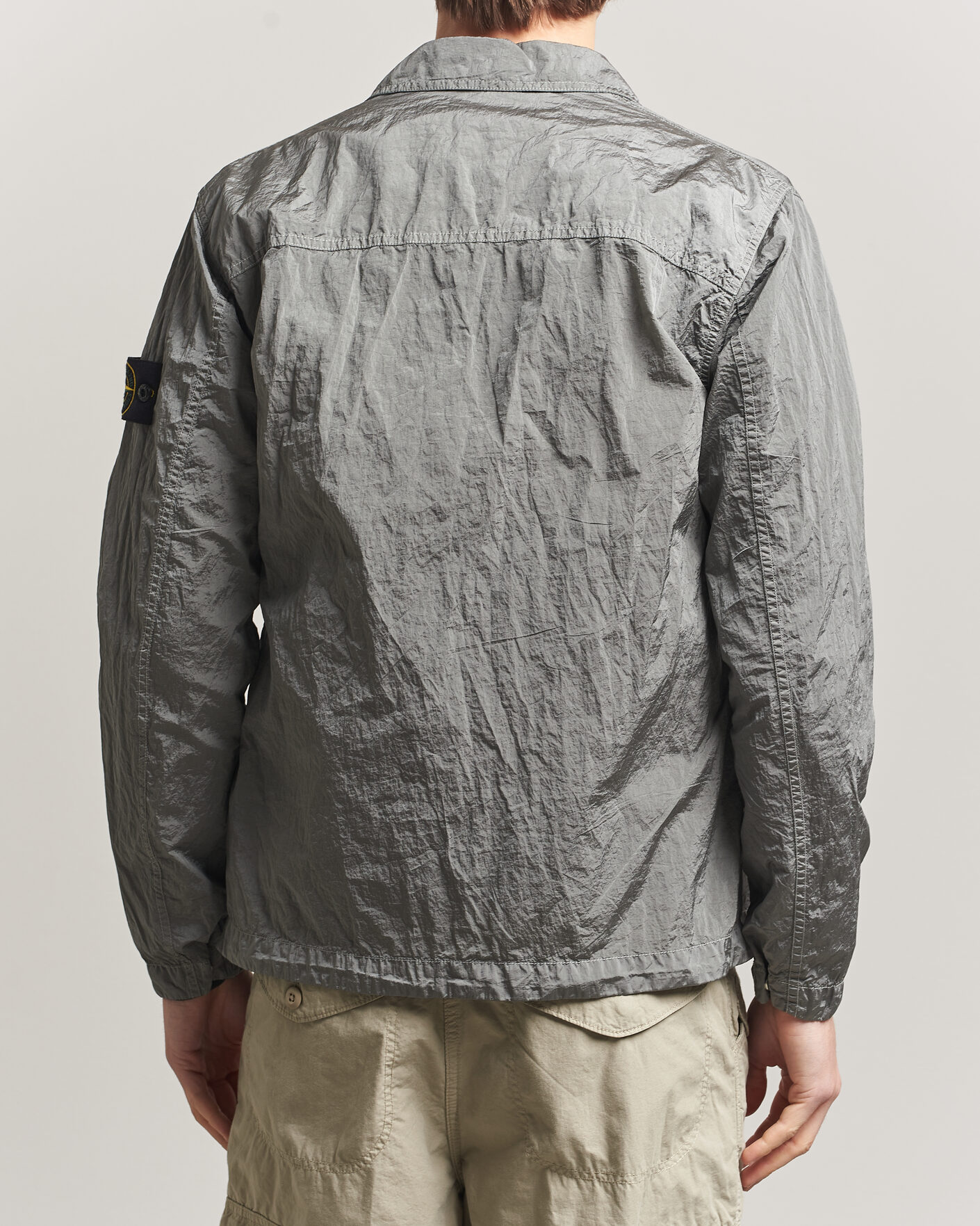 Homme | Chemises | Stone Island | Nylon Metal Zip Overshirt Pearl Grey